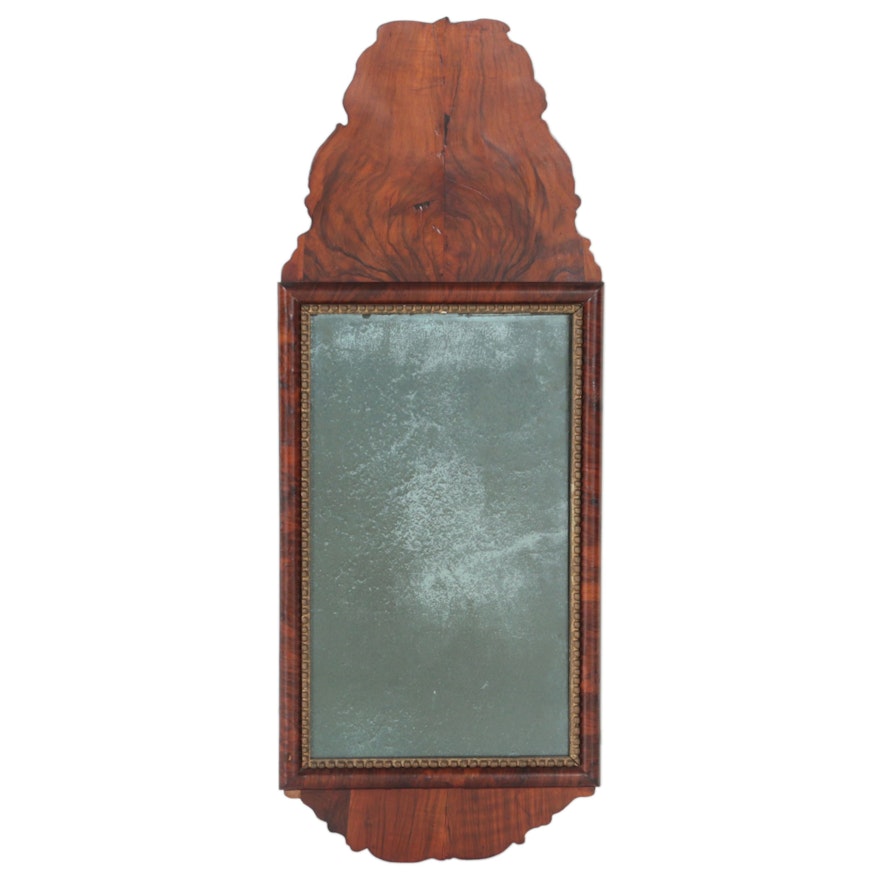 Queen Anne Walnut and Parcel-Gilt Mirror, Possibly Dutch, 18th Century