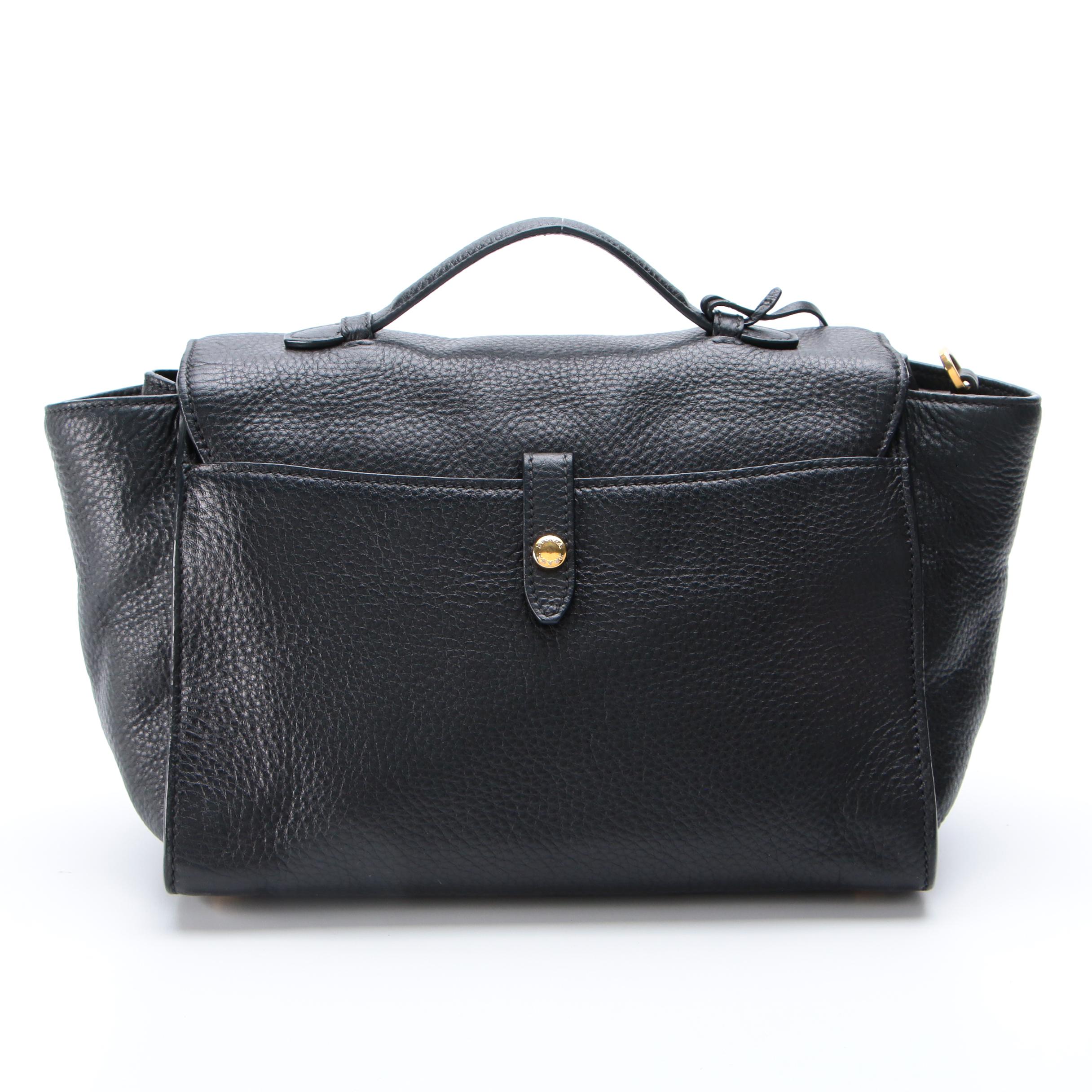 Prada Black Daino Leather Two-Way Bag