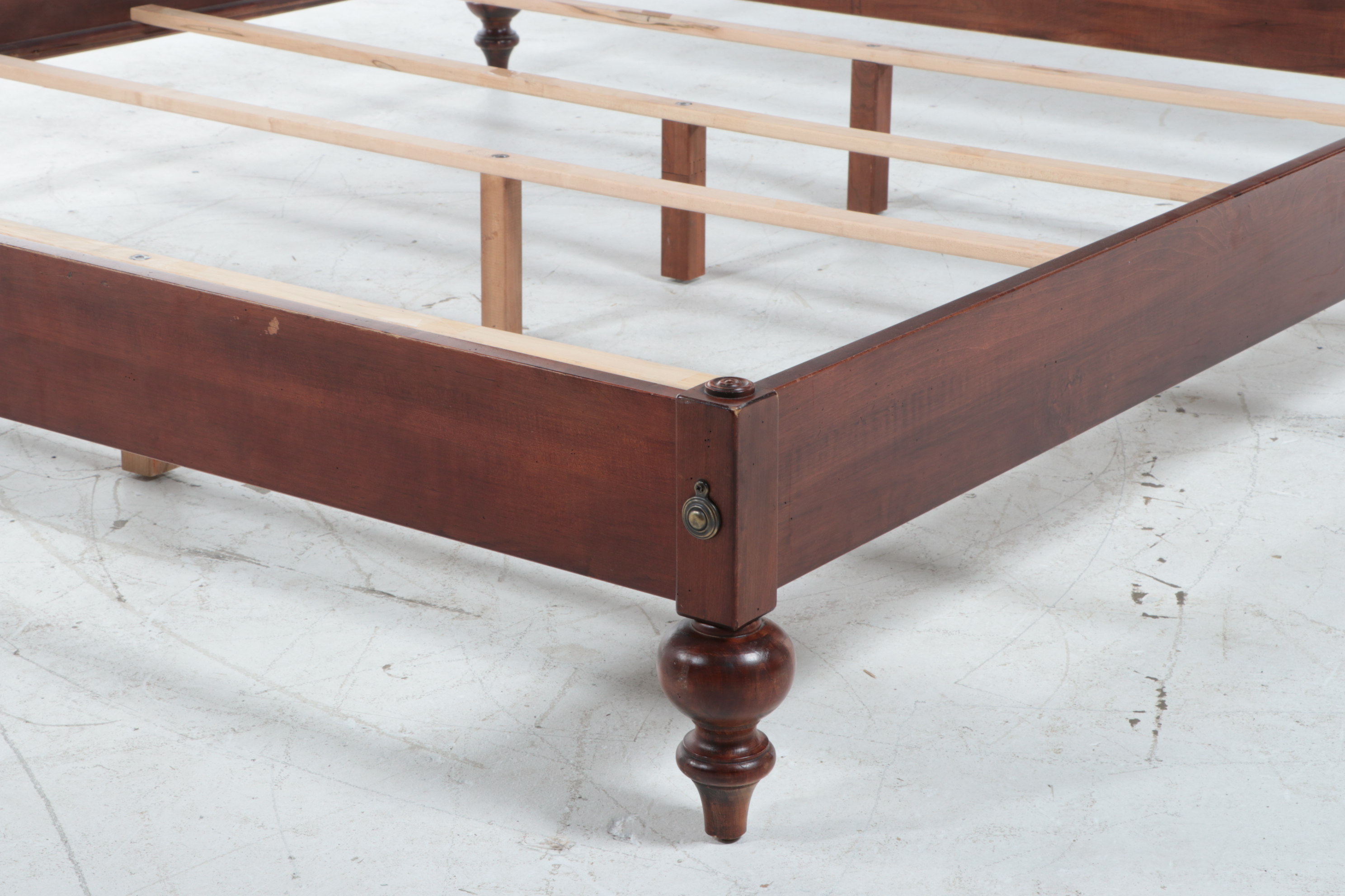 Ethan Allen "British Classics" King Size Bed Frame with Reeded Panels