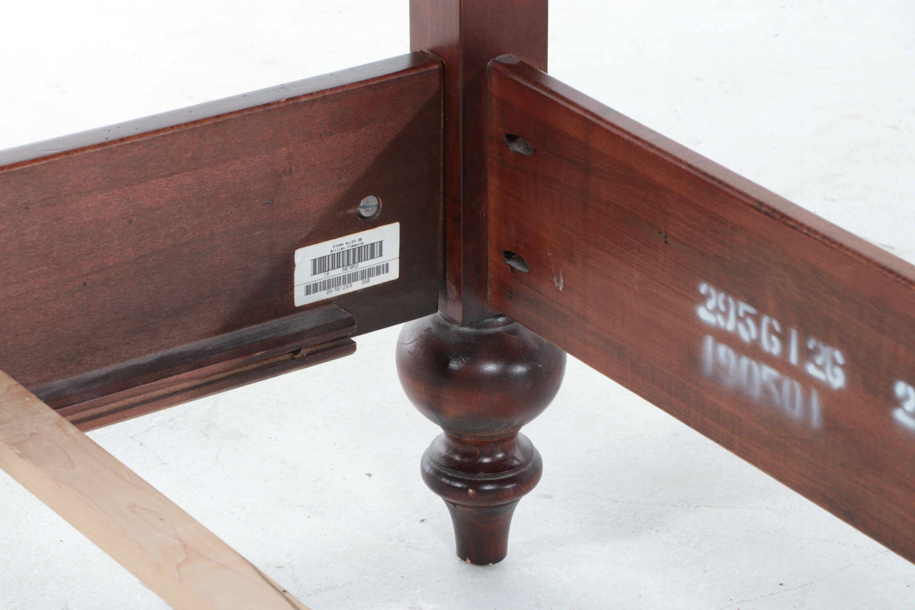 Ethan Allen "British Classics" King Size Bed Frame with Reeded Panels