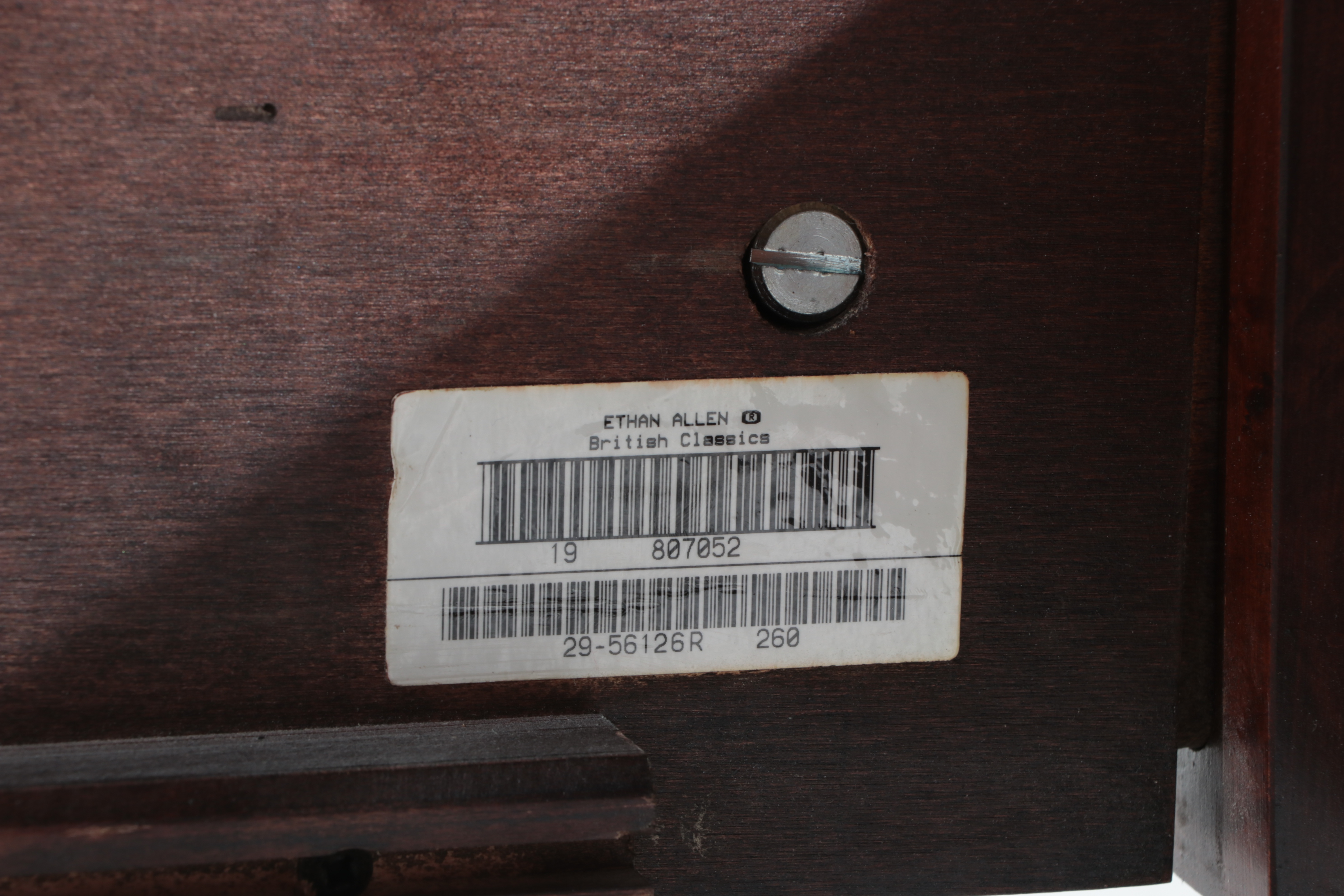 Ethan Allen "British Classics" King Size Bed Frame with Reeded Panels