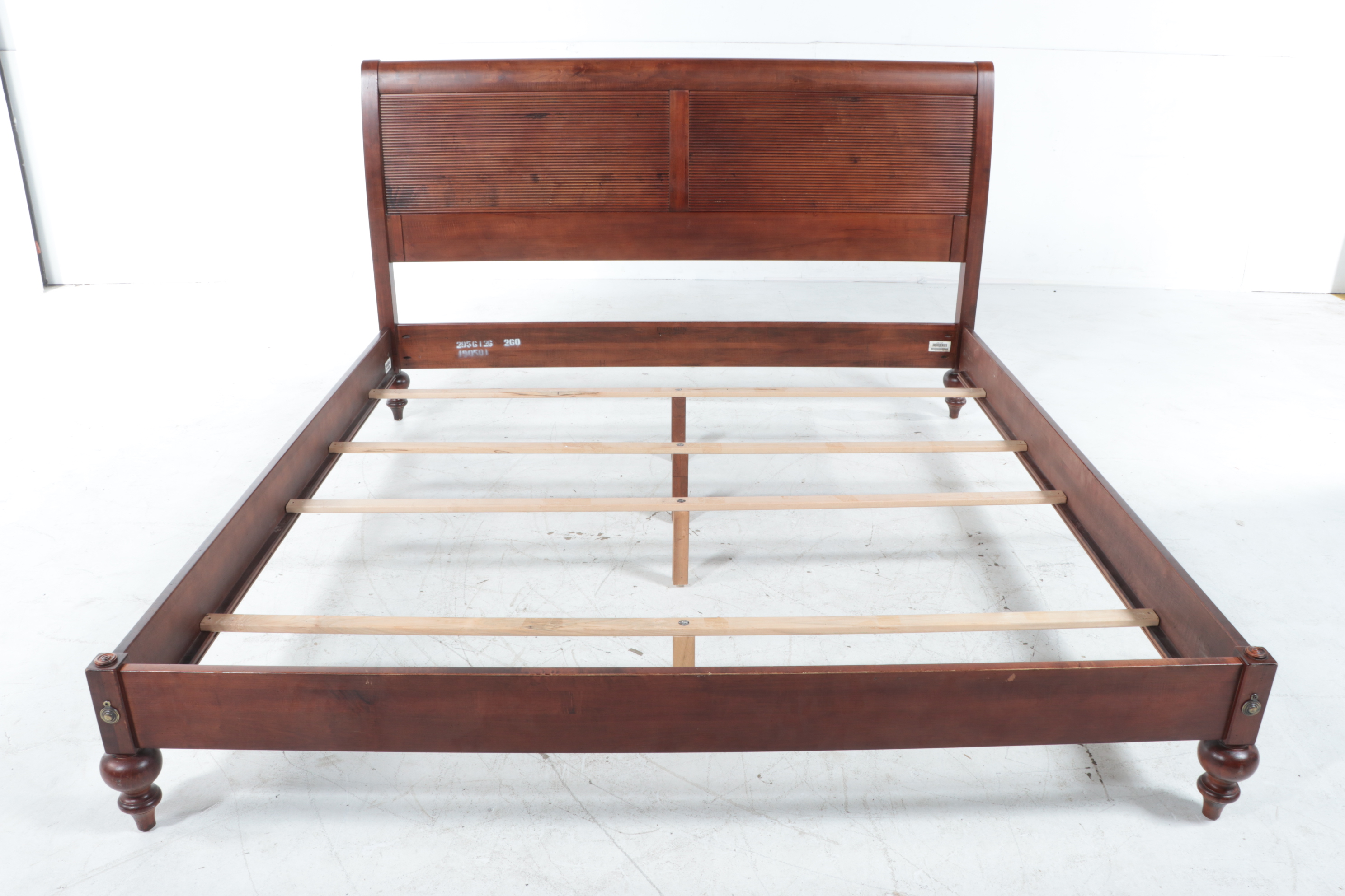 Ethan Allen "British Classics" King Size Bed Frame with Reeded Panels