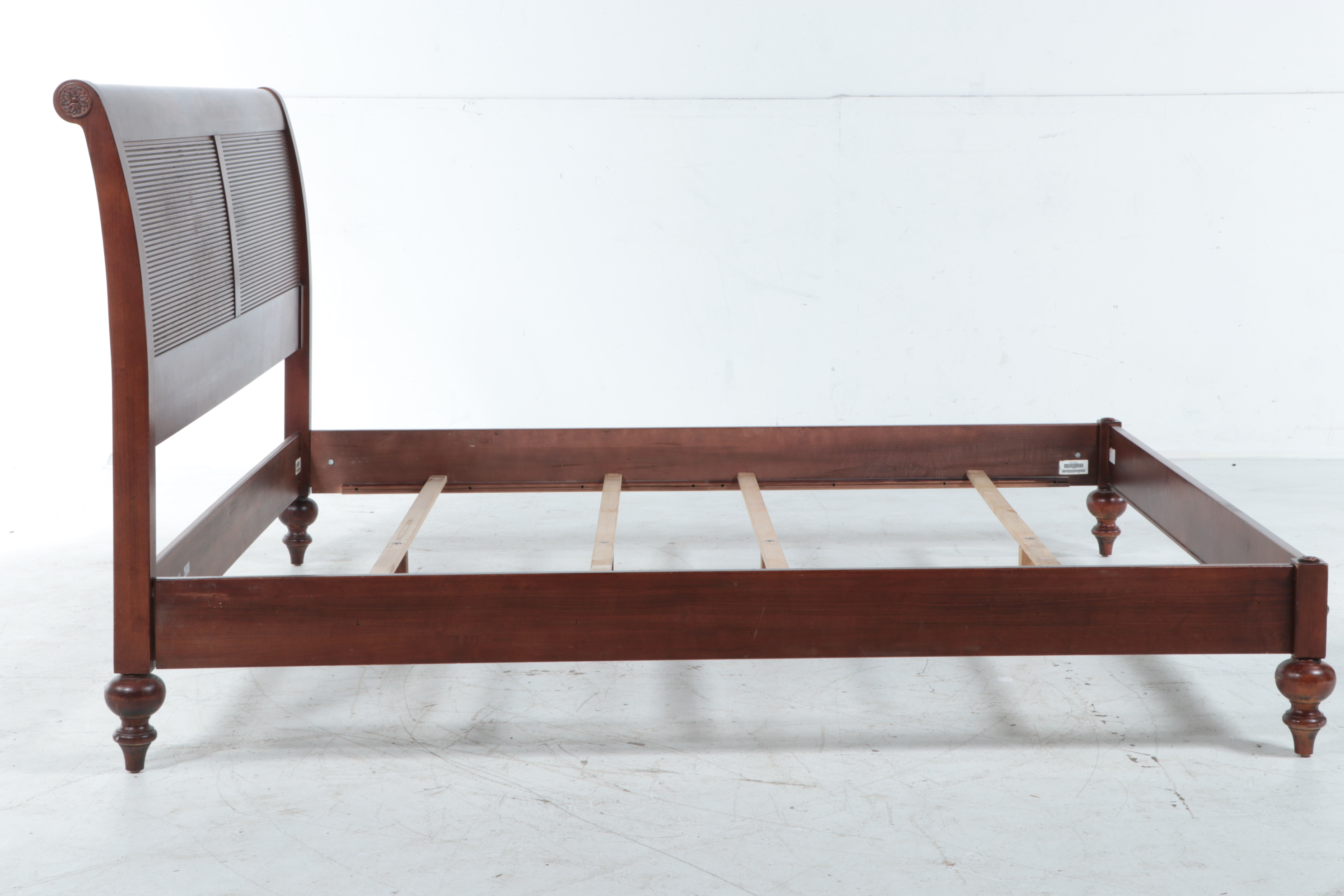 Ethan Allen "British Classics" King Size Bed Frame with Reeded Panels