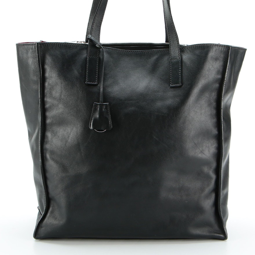 Prada Unstructured Tote Bag in Black Soft Leather