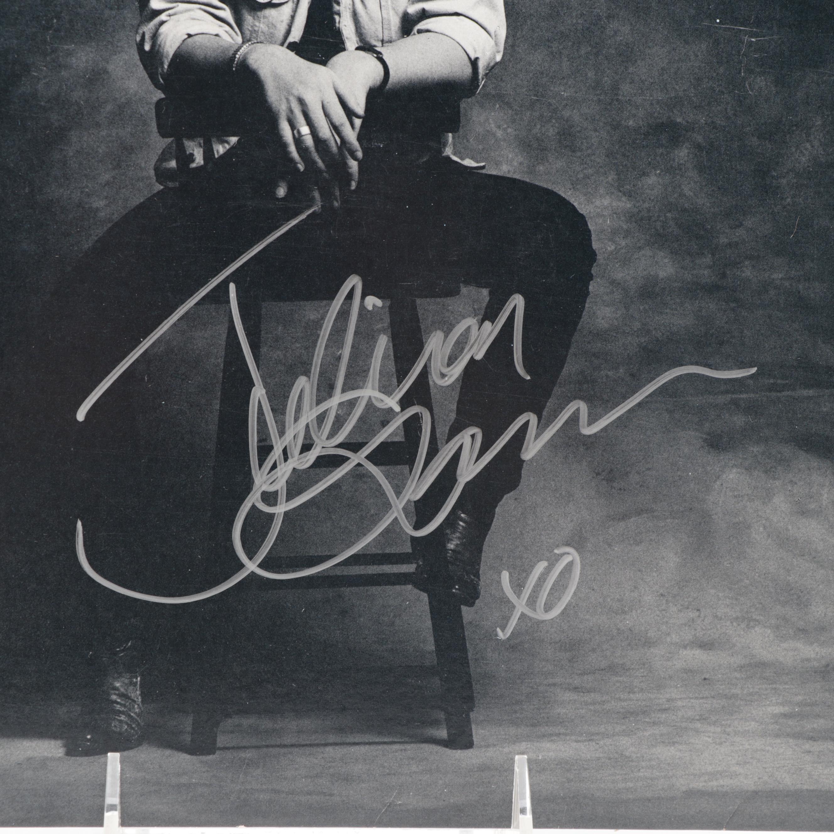 George Harrison, Julian Lennon Signed Vinyl LP Records