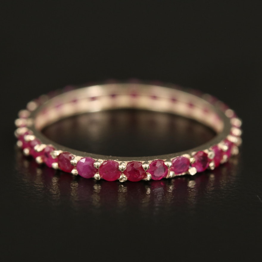 14K Ruby Eternity Band