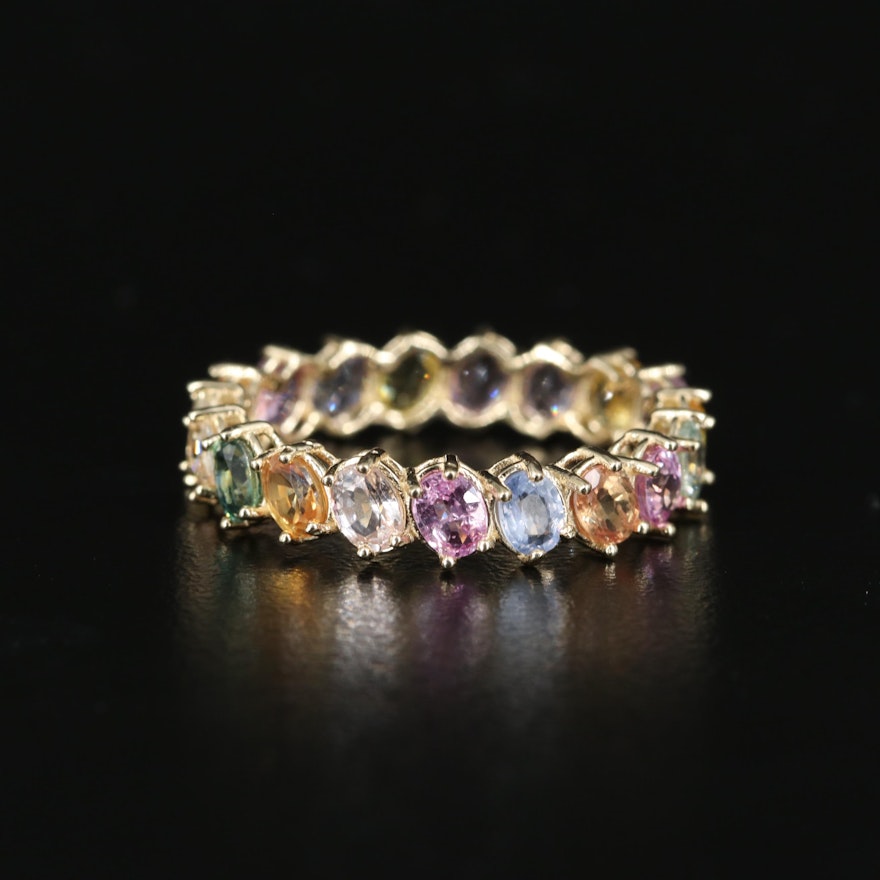 14K Sapphire Eternity Band