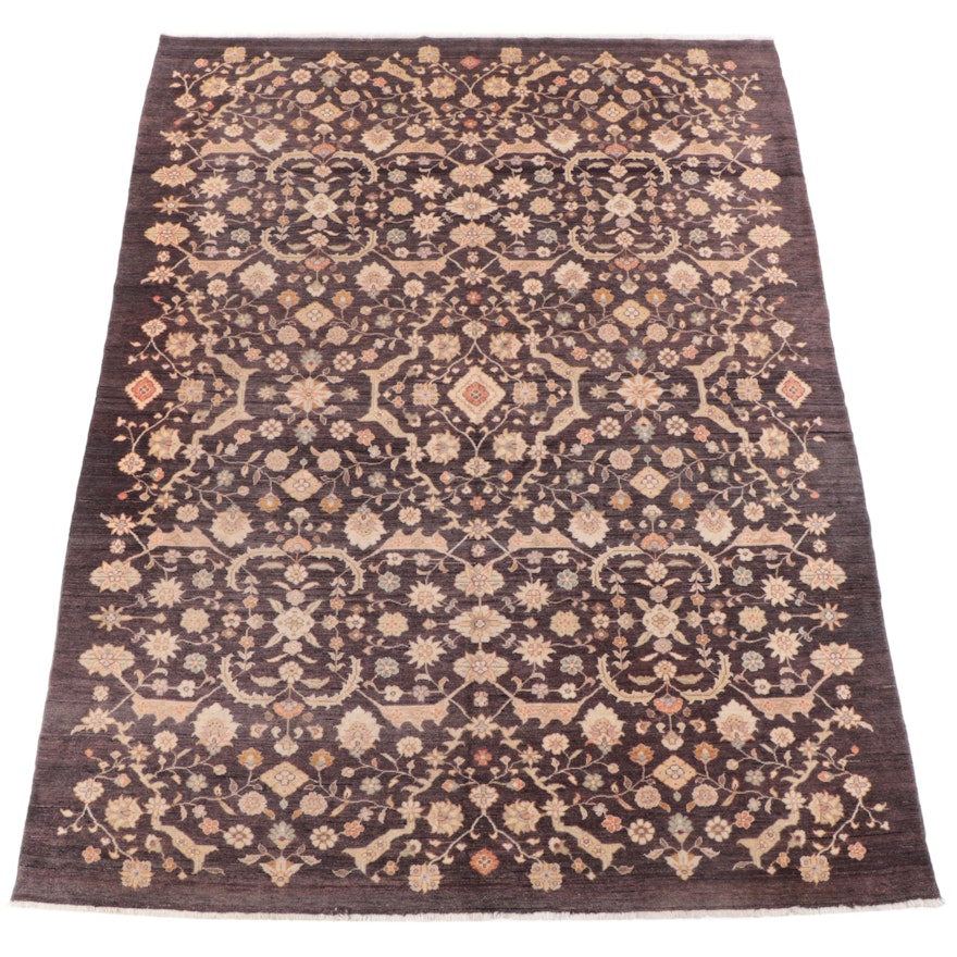 9'3 x 12' Hand-Knotted Floral Room Sized Rug