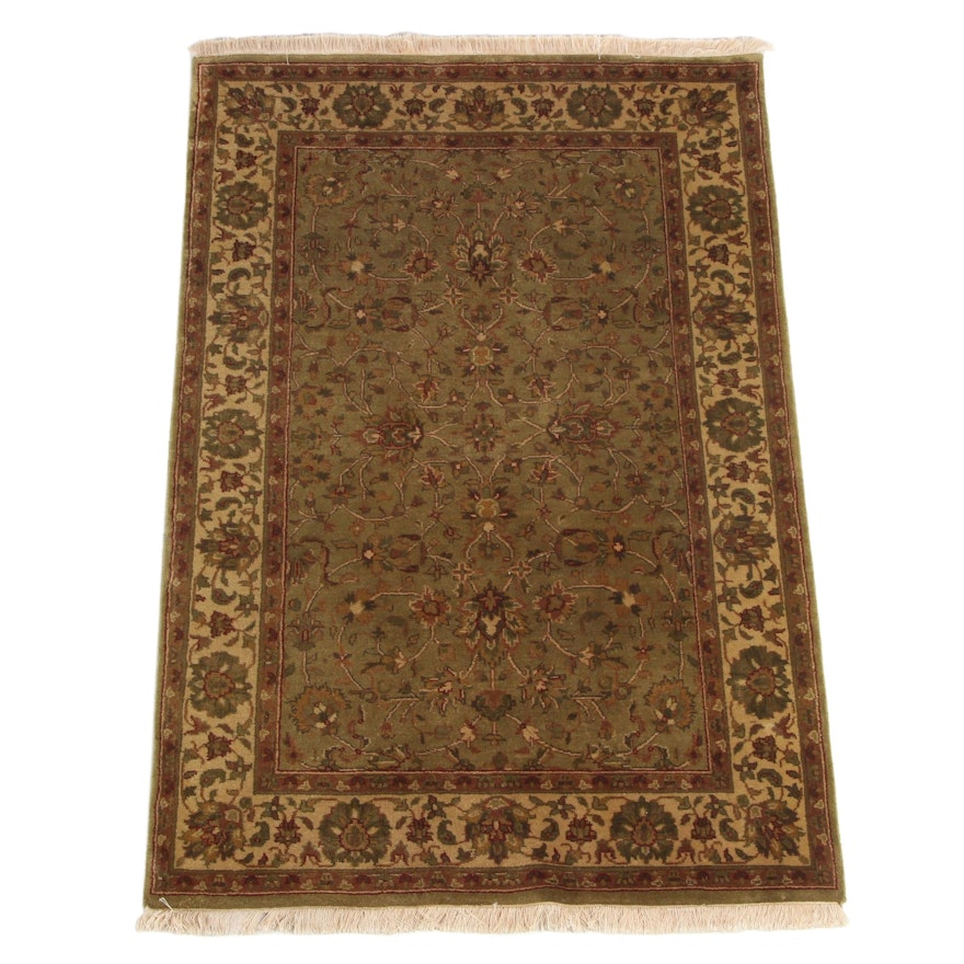 3'11 x 6'2 Hand-Knotted Indian Chobi Style Area Rug