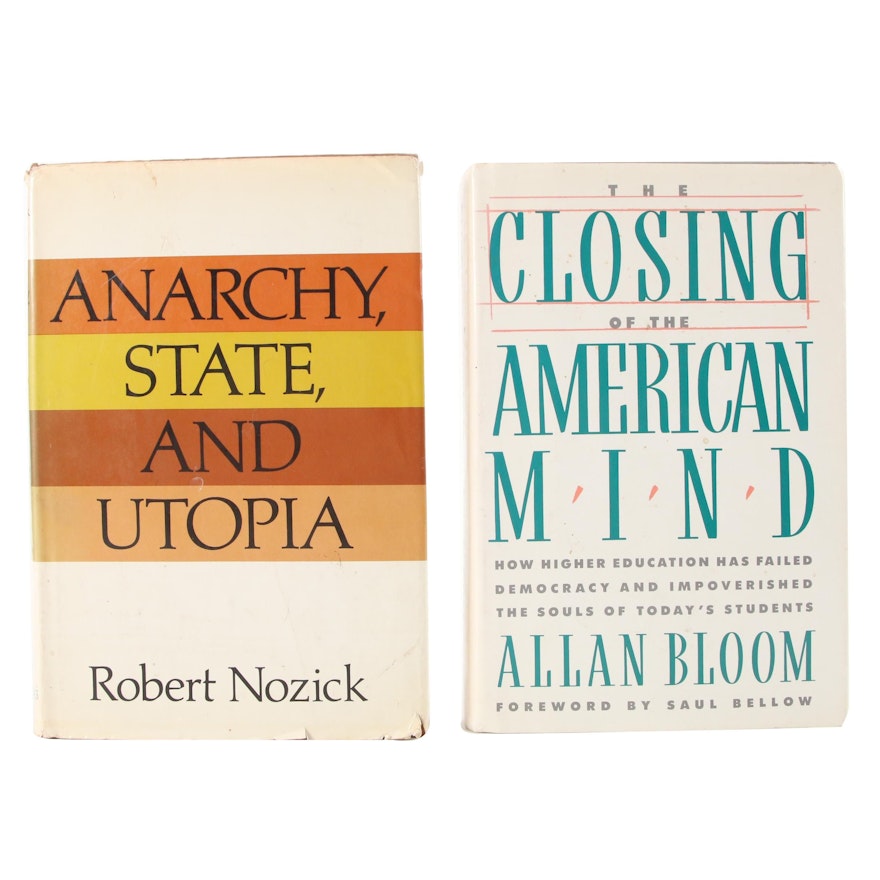 Signed First Edition "Anarchy, State, and Utopia" by Robert Nozick and More