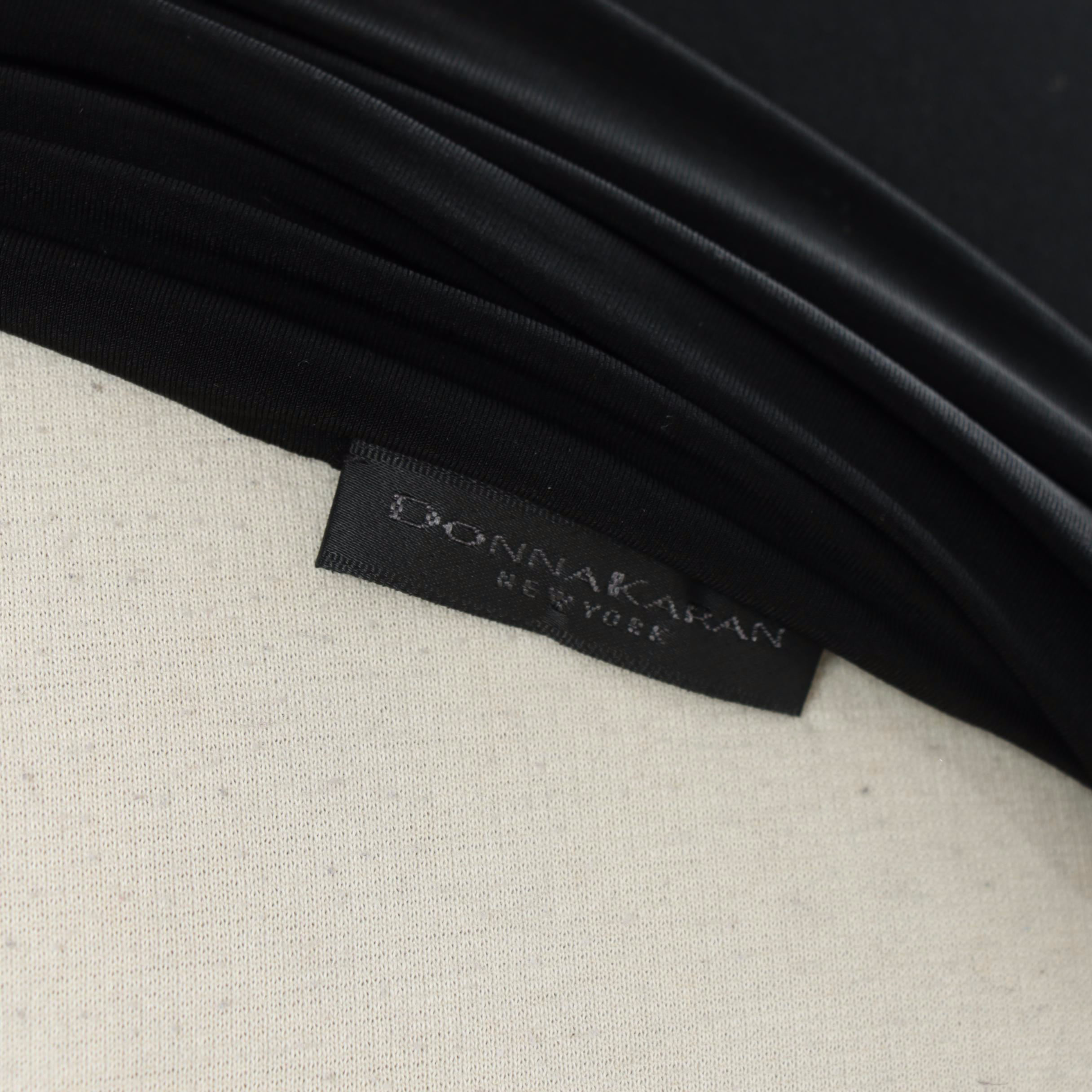 Donna Karan New York Black Jersey and Sheer Occasion Dresses