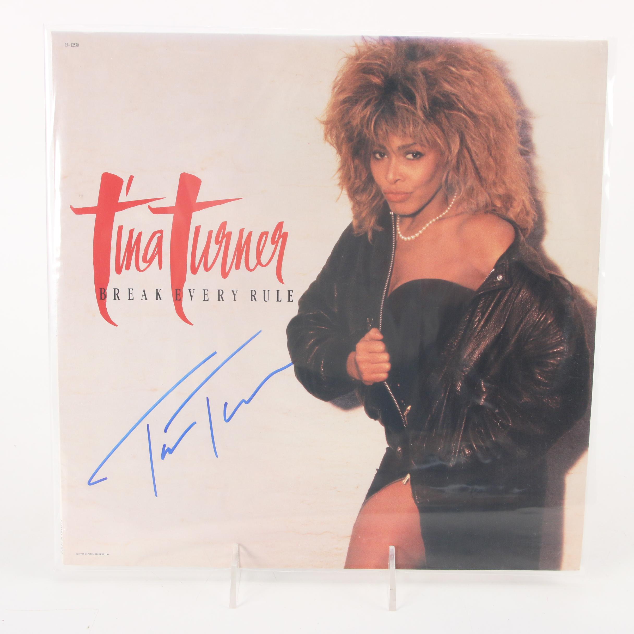 Tina Turner, The Cars, Bryan Adams, Huey Lewis & The News Signed Vinyl Records