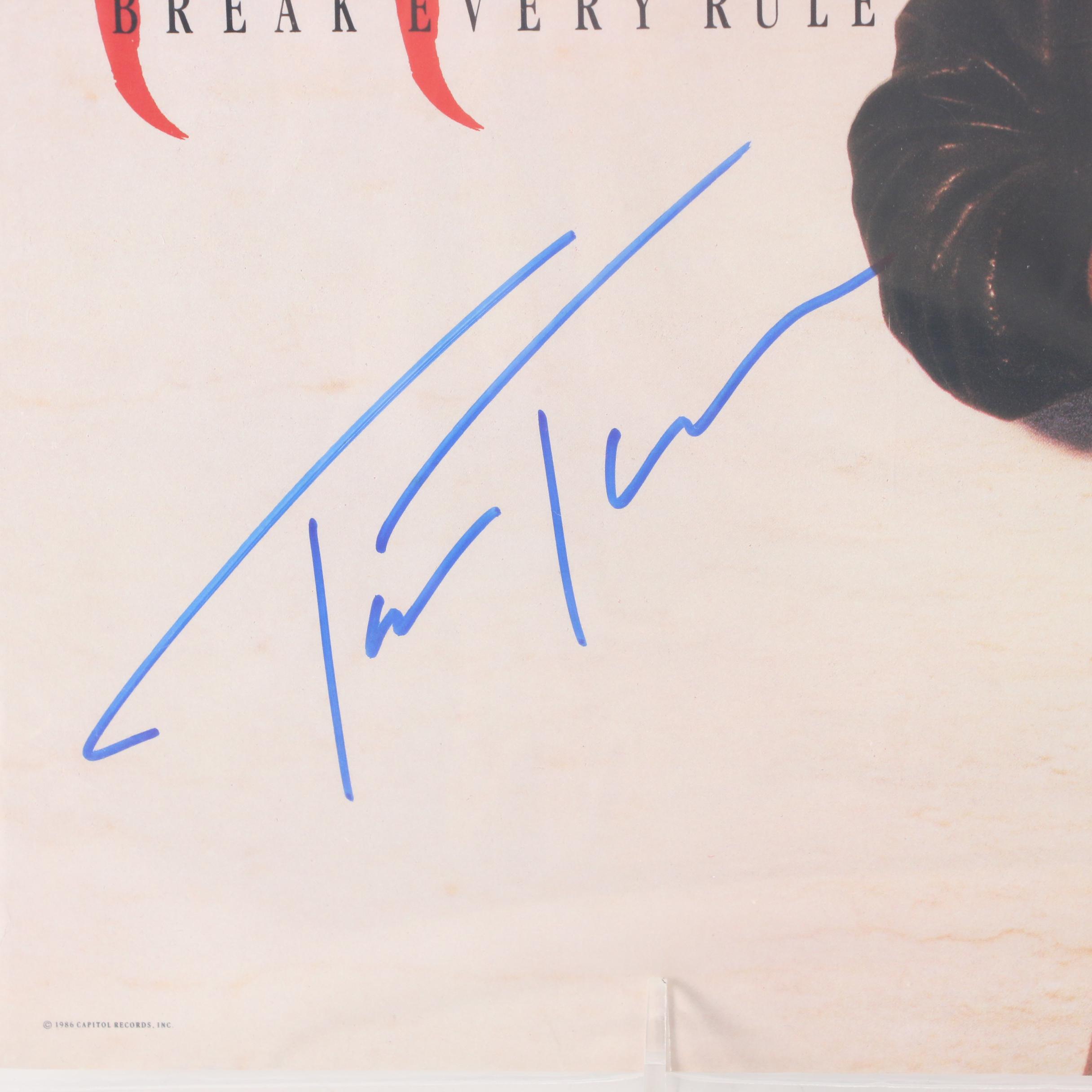 Tina Turner, The Cars, Bryan Adams, Huey Lewis & The News Signed Vinyl Records