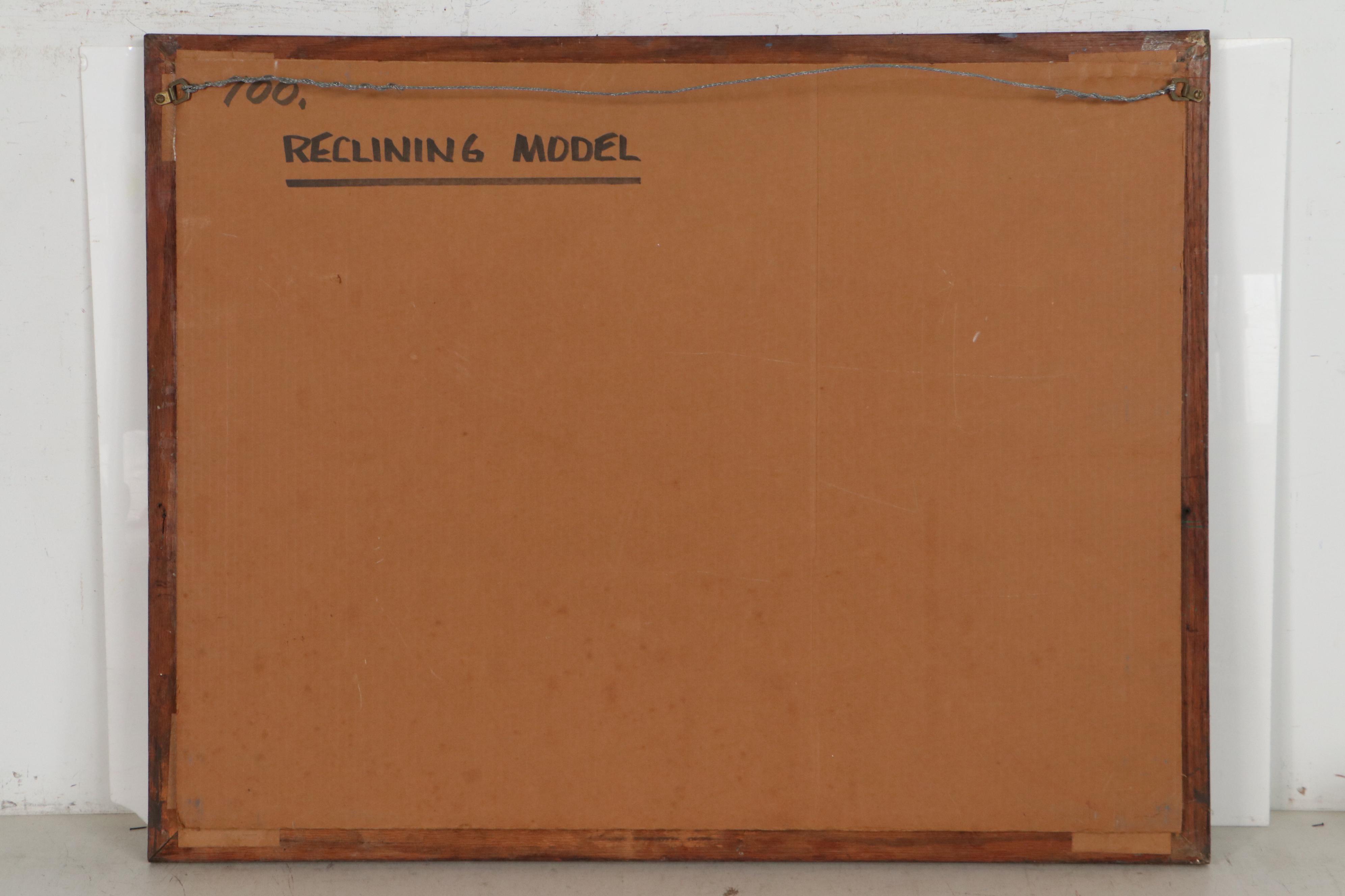 Walter Sorge Watercolor Painting "Reclining Nude," Late 20th century