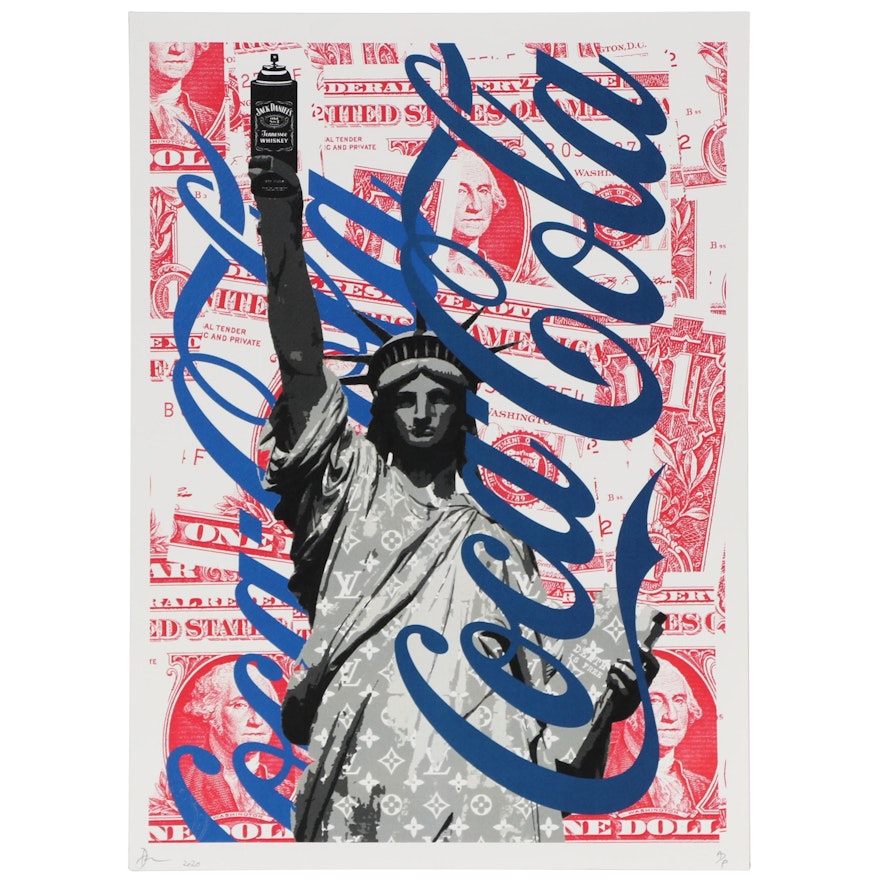 Death NYC Pop Art Graphic Print of the Statue of Liberty