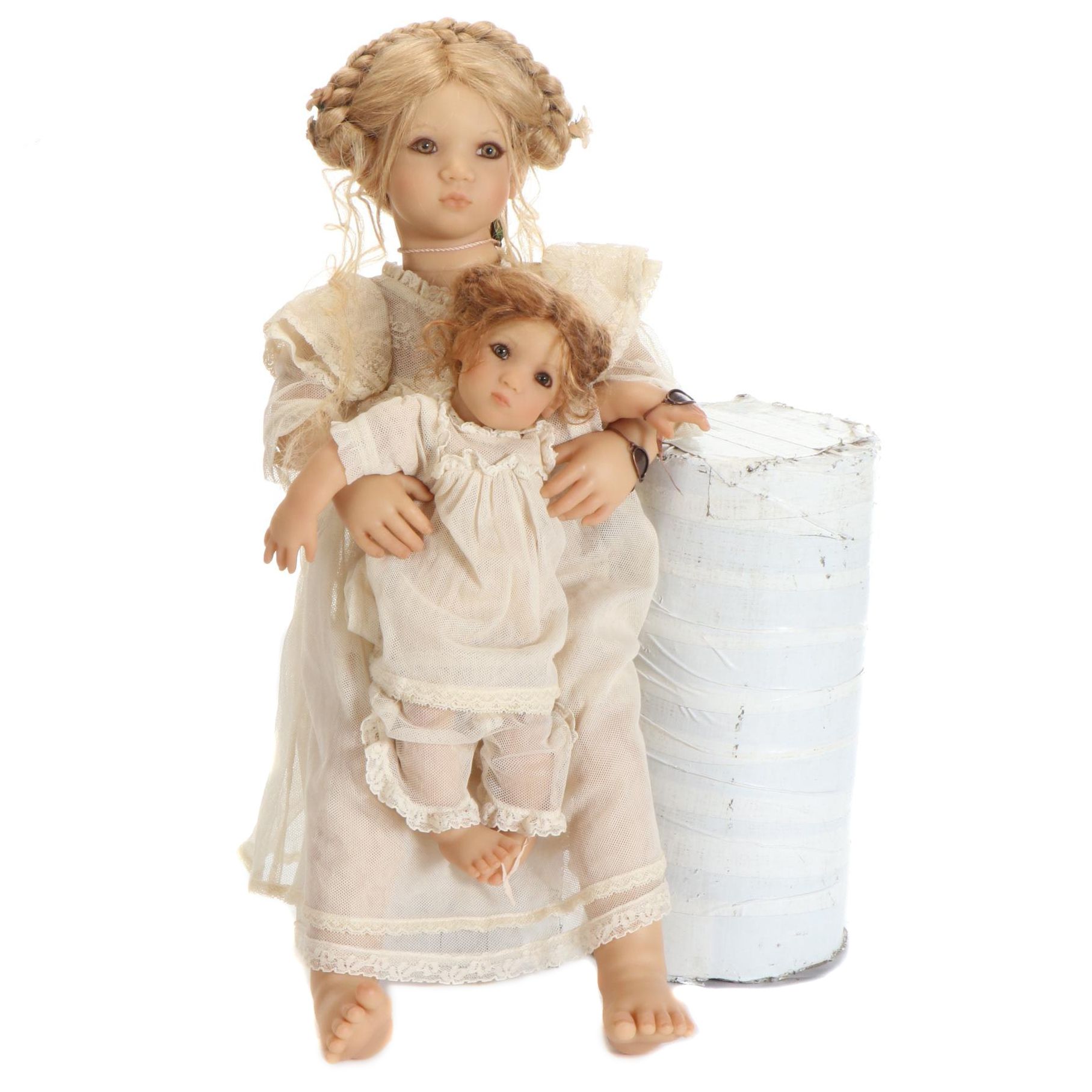 Puppen Kinder Dolls "Freeke with Her Doll Bibi"