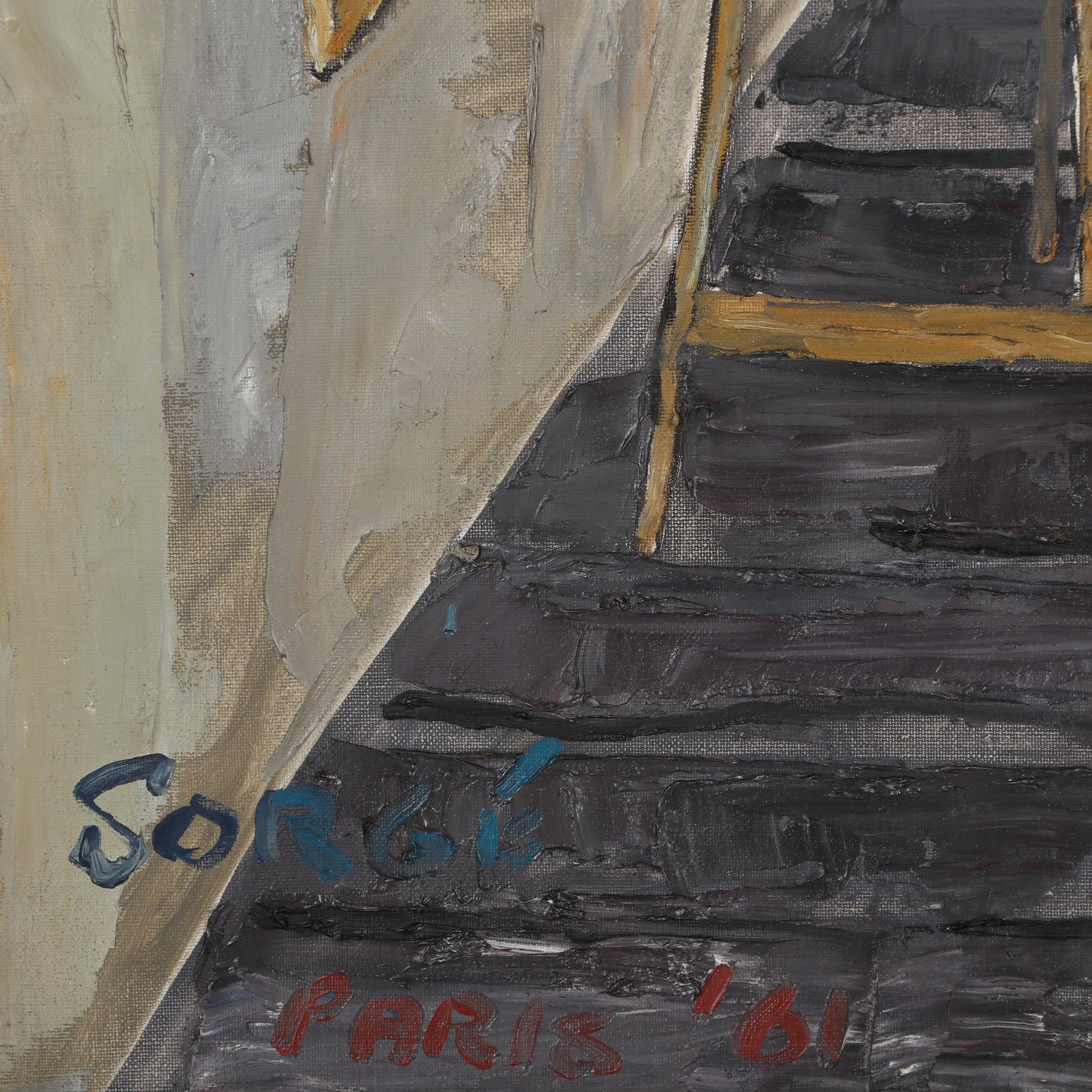 Walter Sorge Interior Oil Painting "Studio," 1961