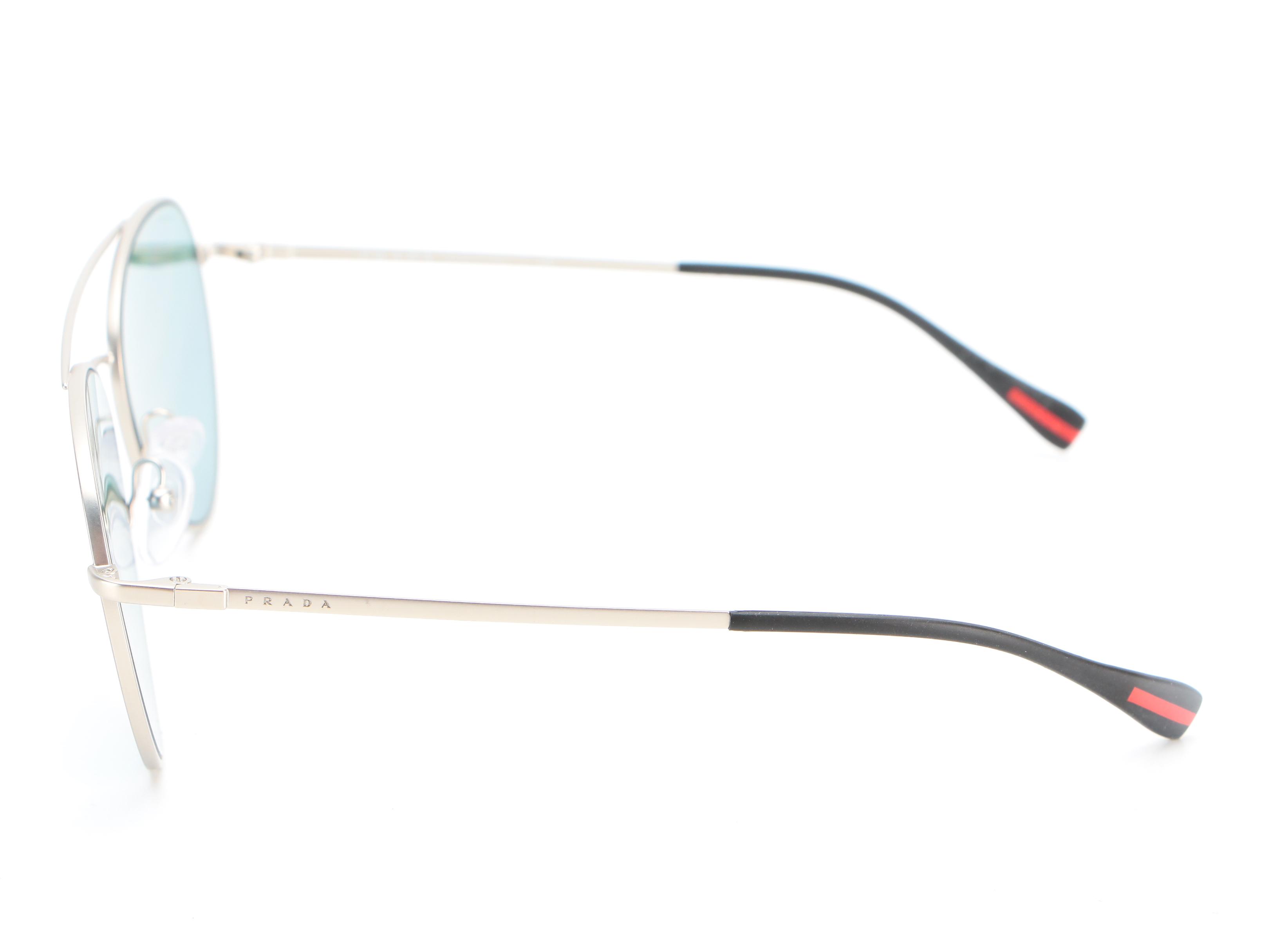 Prada Linea Rossa Aviators with Silver Tone Frame and Mirrored Lenses