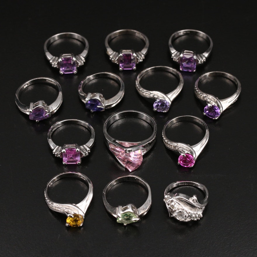 Sterling Ring Collection with Sapphire and Spinel