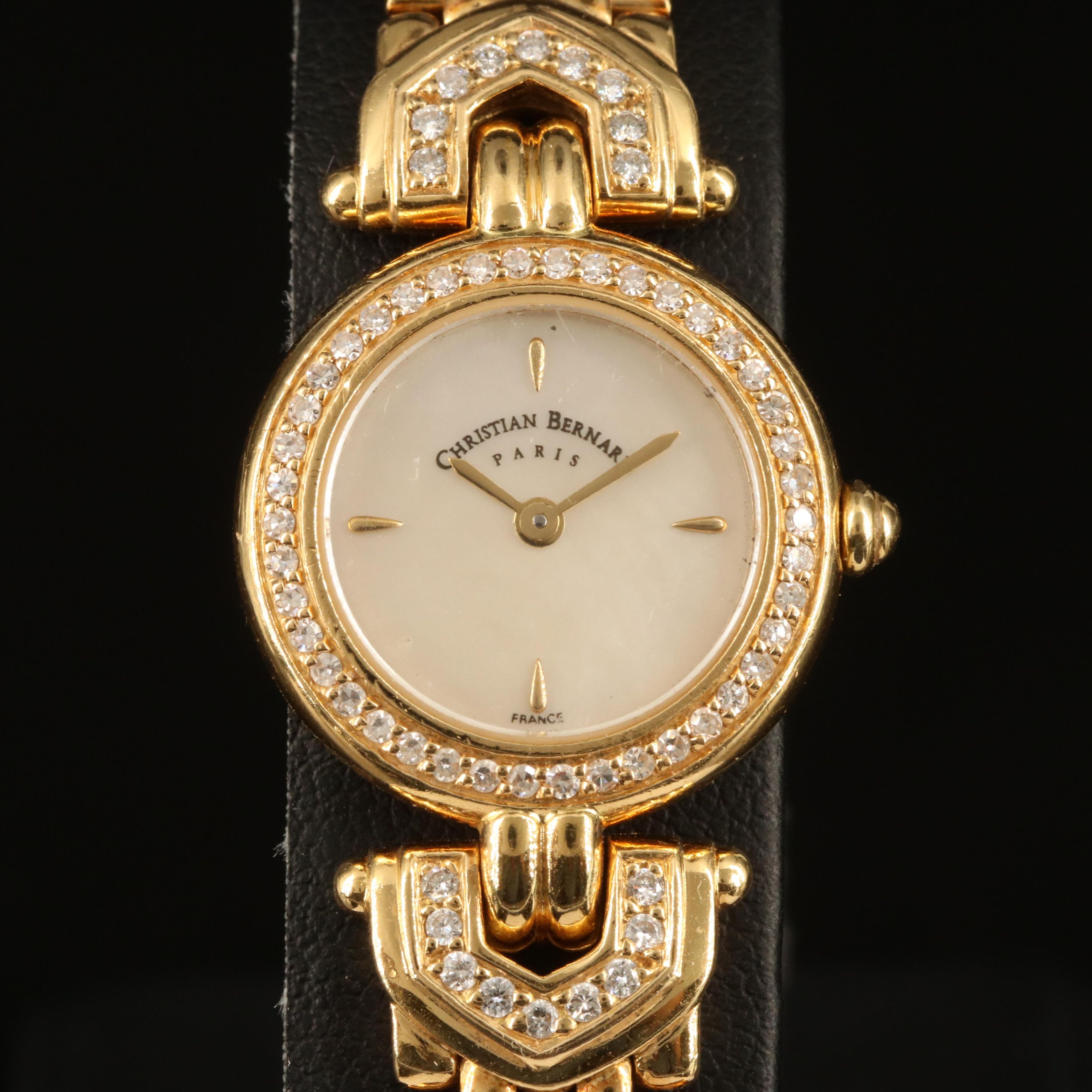 Christian Bernard 18K Diamond Quartz Watch