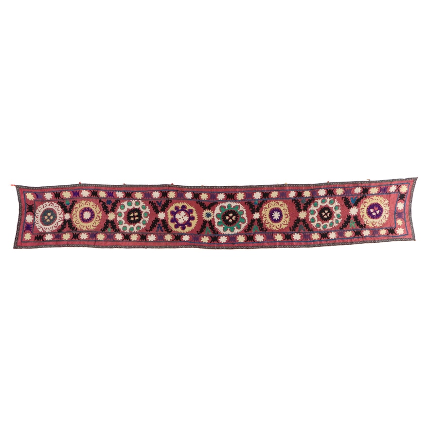 Handmade Central Asian Embroidered Zardevor Wall Hanging
