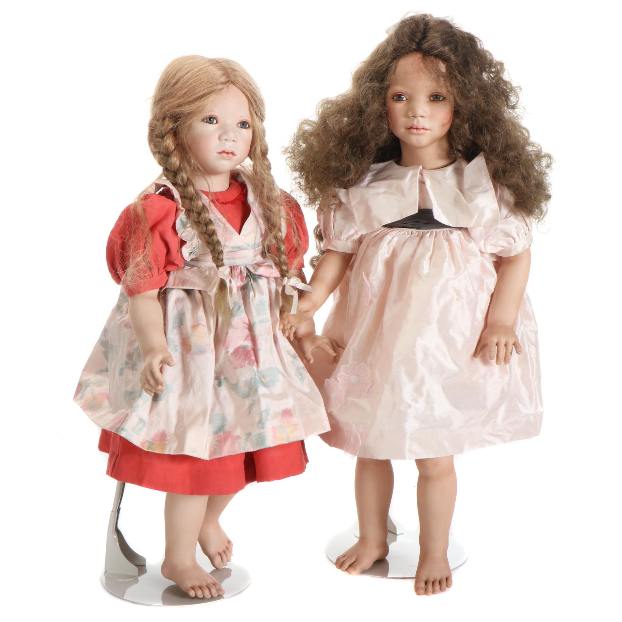 Annette  Himstedt Porcelain Dolls "Wanja" and "Isa Belita" with COA