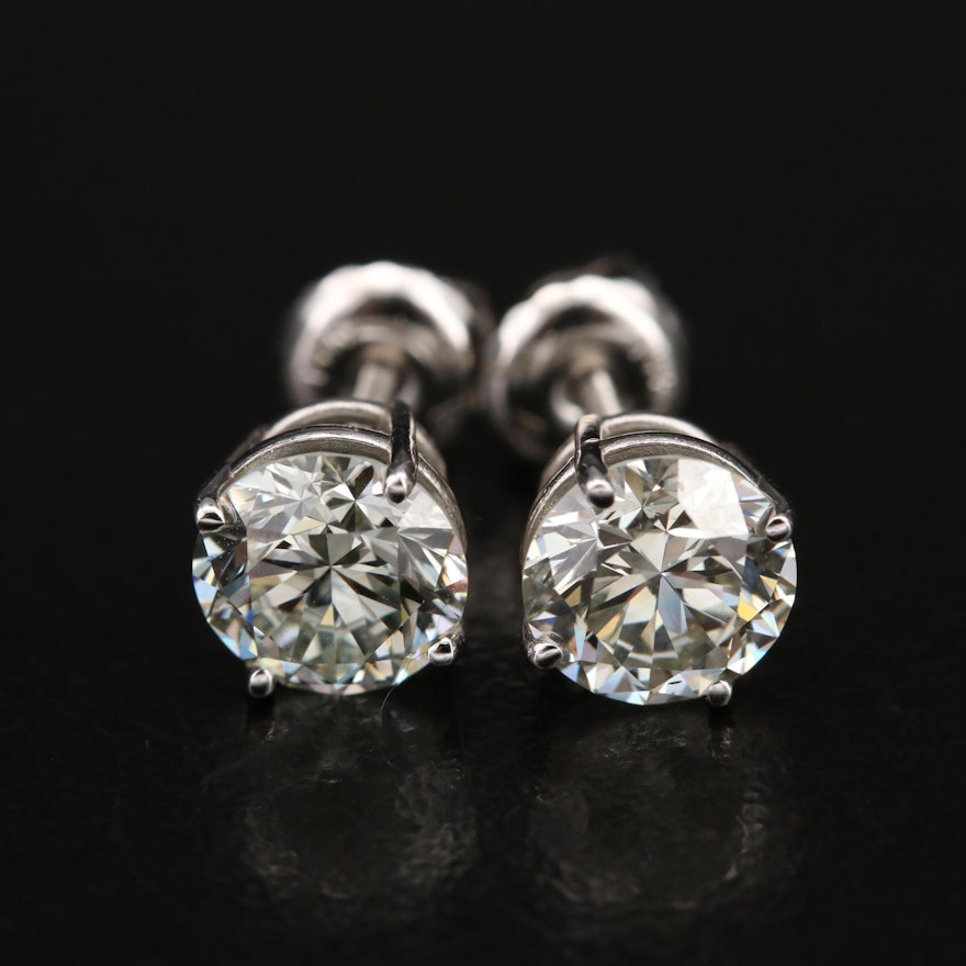14K 1.90 CTW Diamond Stud Earrings