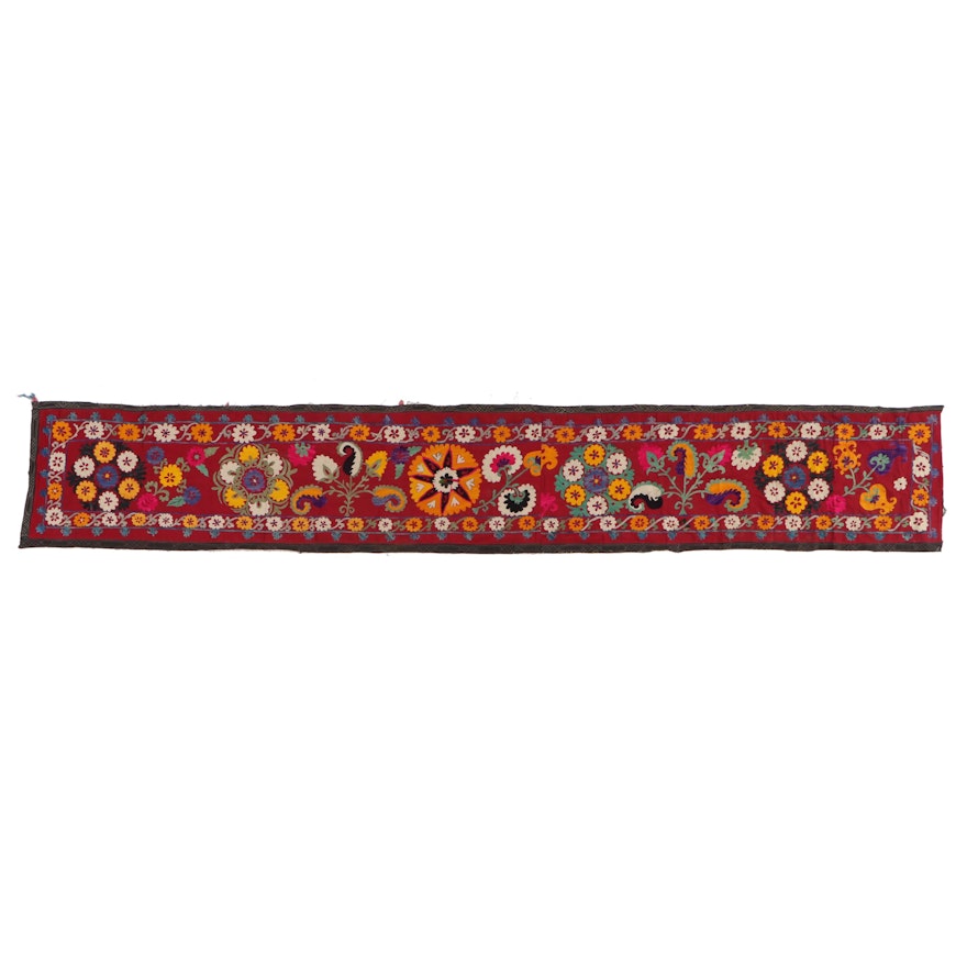 Handmade Central Asian Embroidered Zardevor Wall Hanging