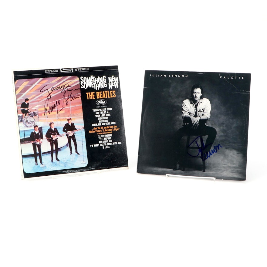 The Beatles, Julian Lennon Signed Vinyl Rock LP Records