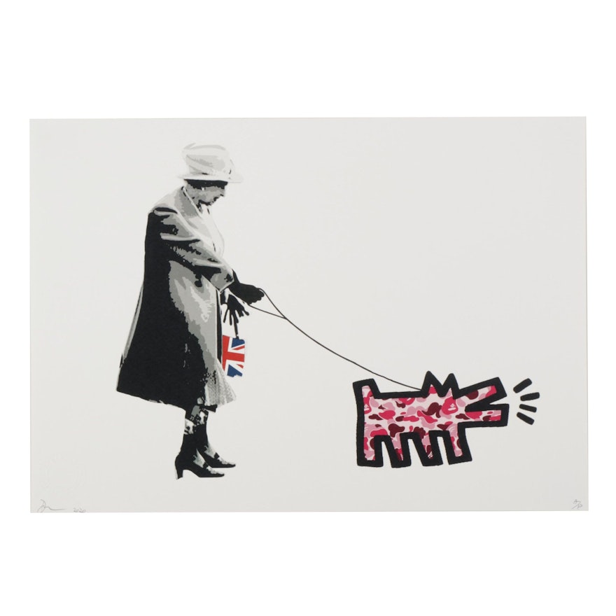 Death NYC Queen Elizabeth Pop Art Graphic Print "Queen APE," 2020