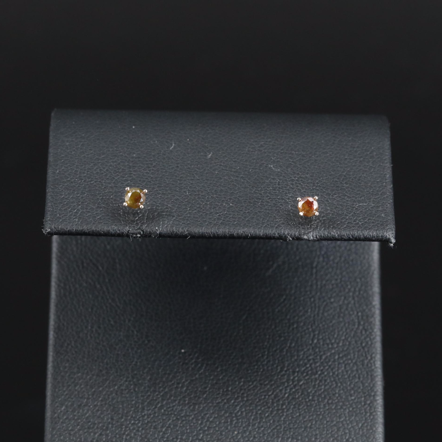 14K 0.18 CTW Diamond Stud Earrings