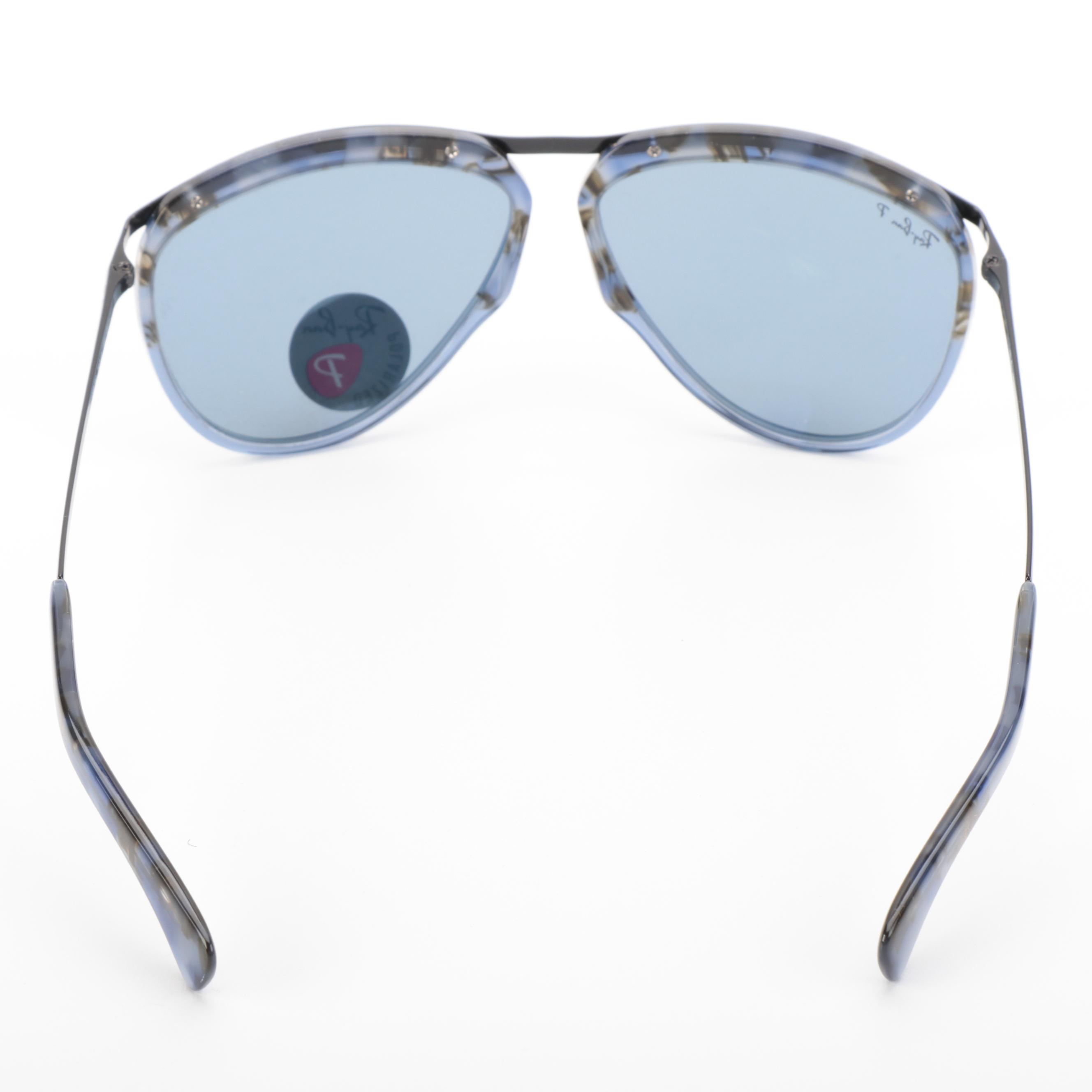 Ray-Ban RB 2219 Olympian Aviator Polarized Sunglasses with Case and Box