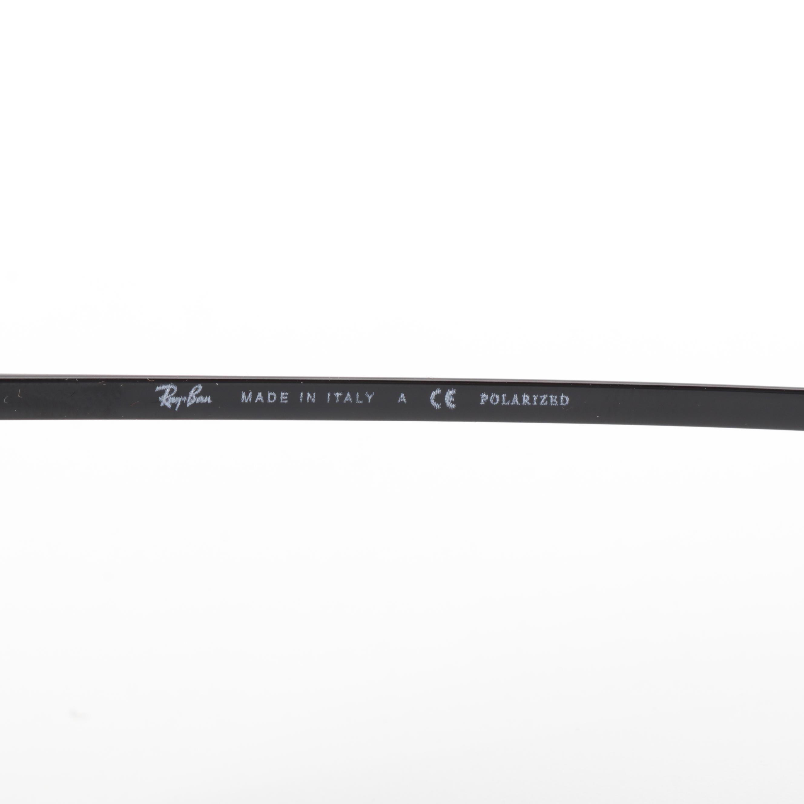 Ray-Ban RB 2219 Olympian Aviator Polarized Sunglasses with Case and Box