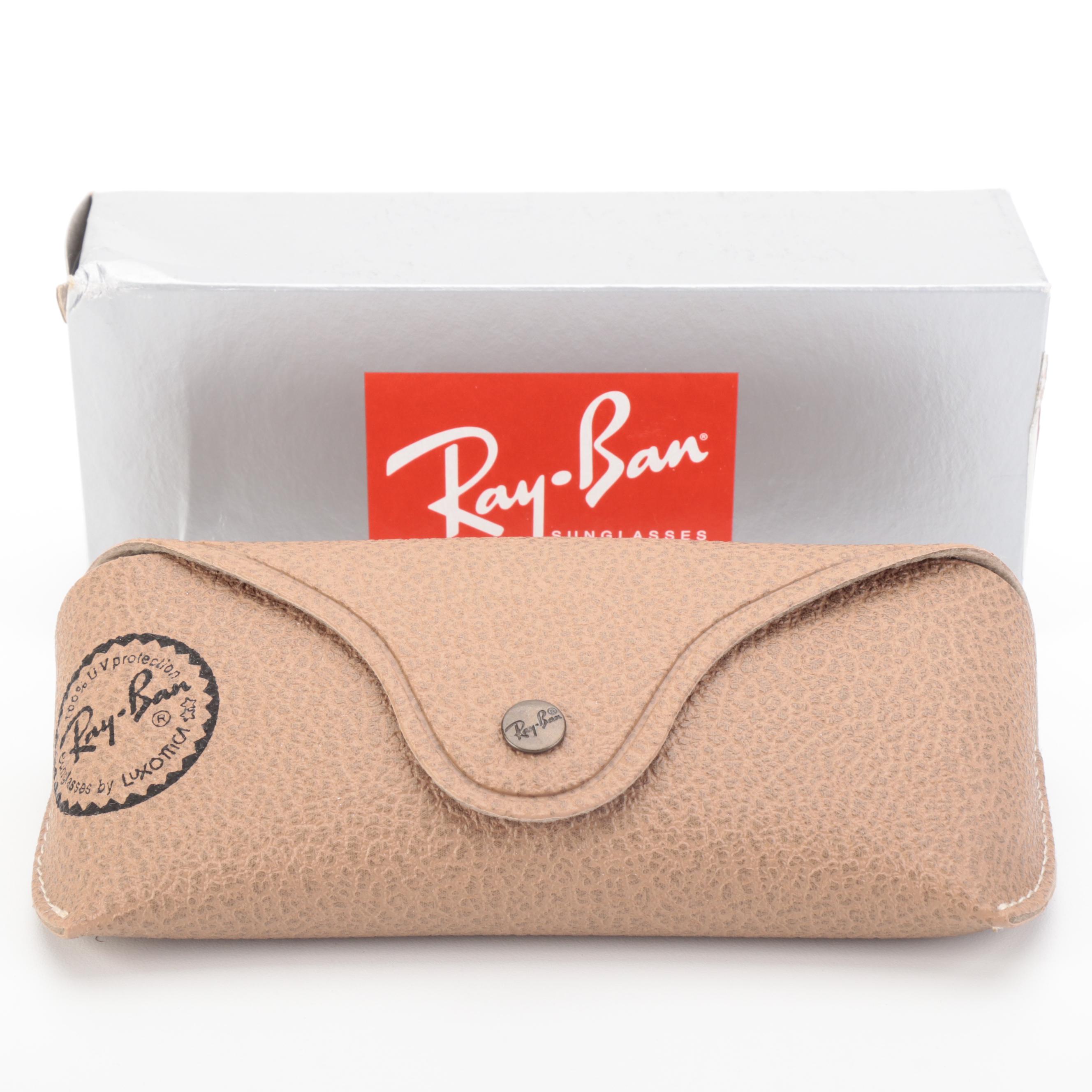 Ray-Ban RB 2219 Olympian Aviator Polarized Sunglasses with Case and Box