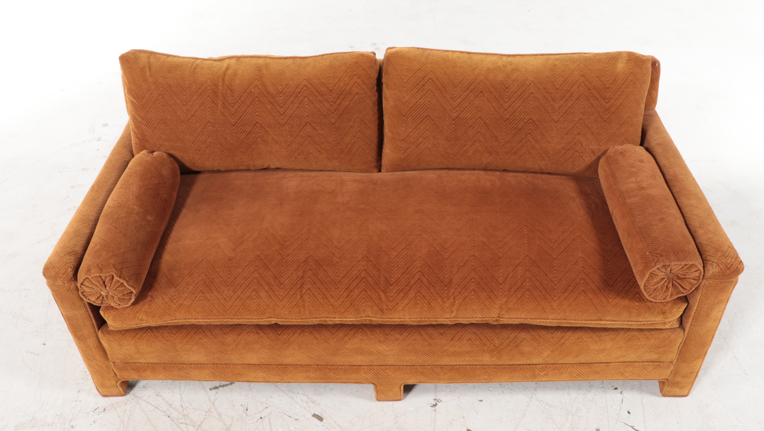 Henredon Chevron-Cut Patterned Sofa, 1970s