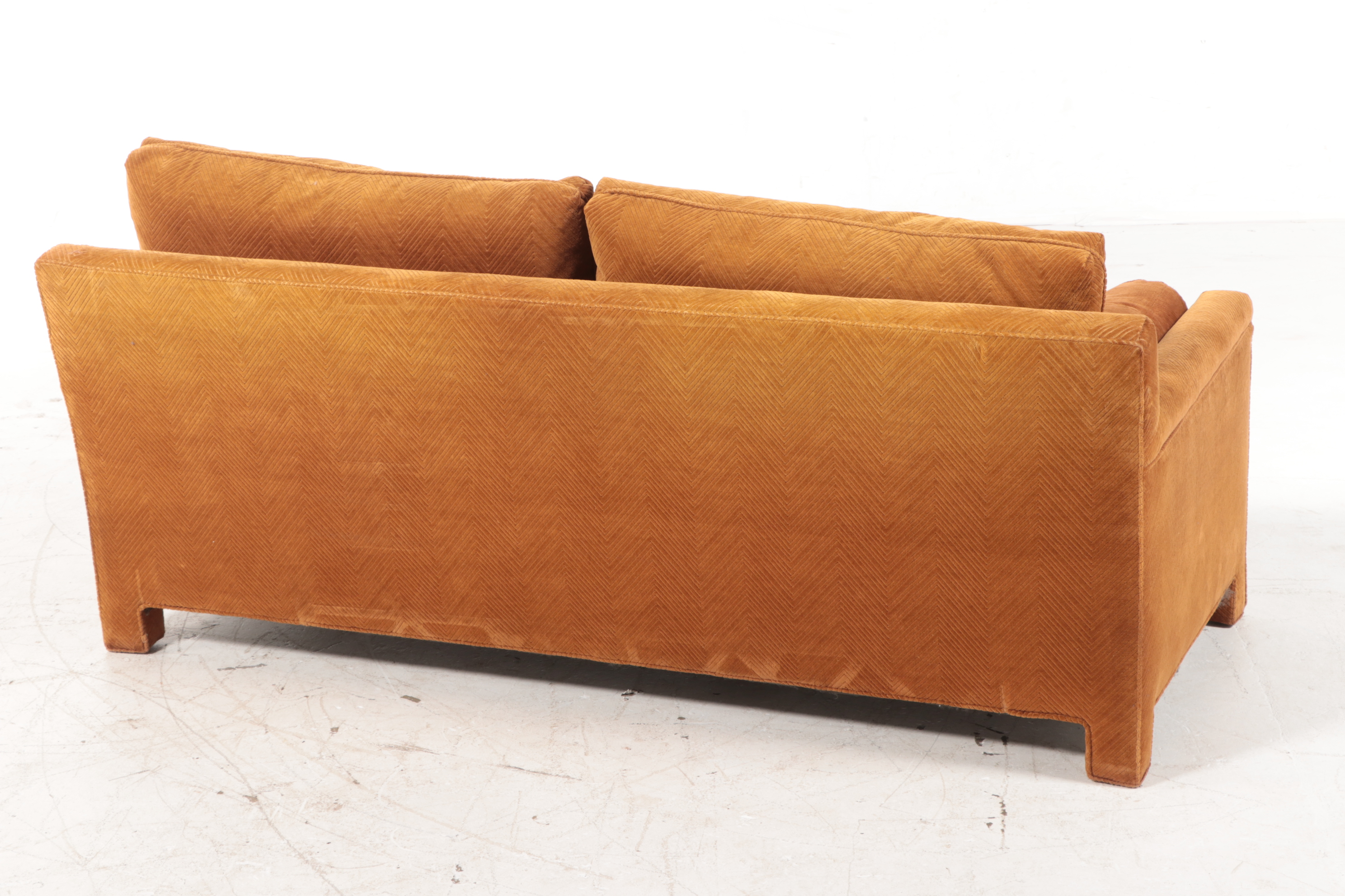 Henredon Chevron-Cut Patterned Sofa, 1970s