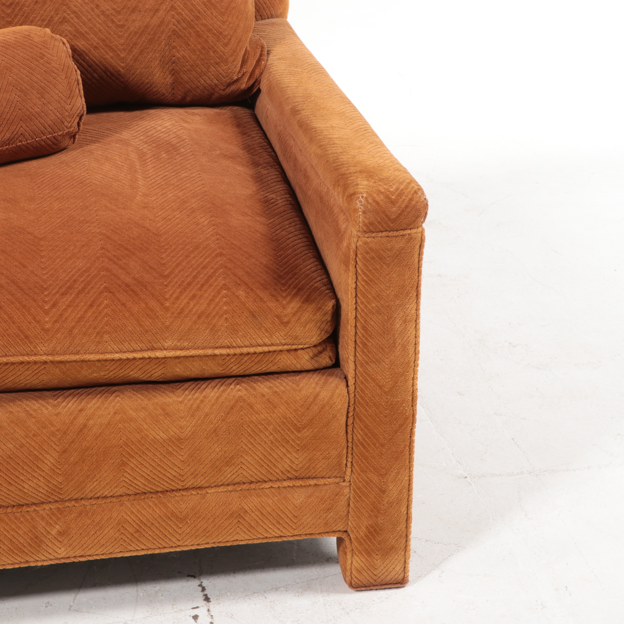 Henredon Chevron-Cut Patterned Sofa, 1970s