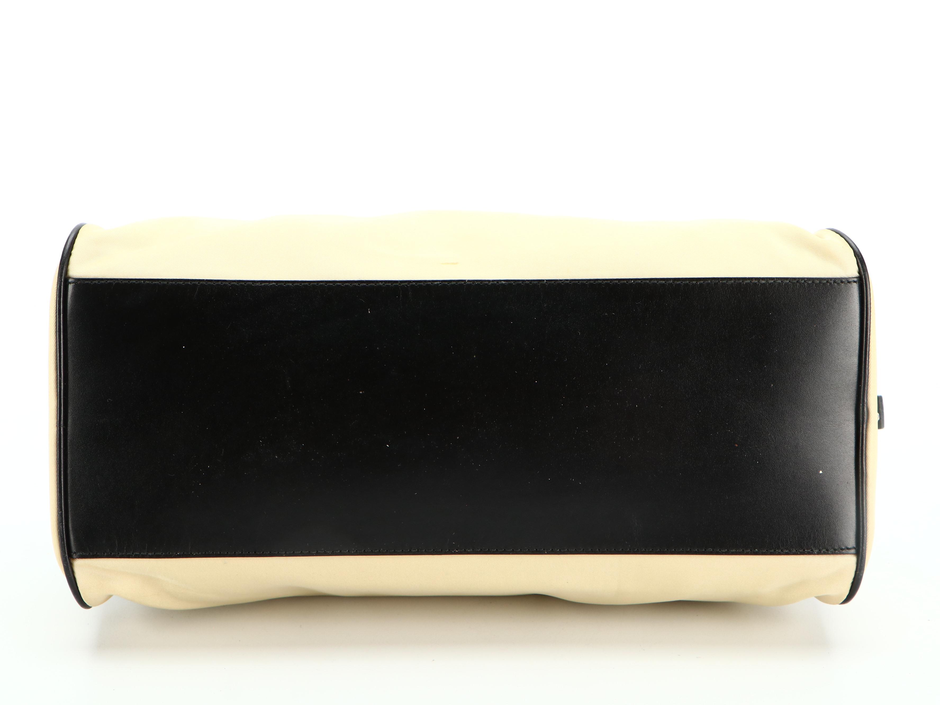 Prada Bowling Bag in Leather and Tessuto Nylon