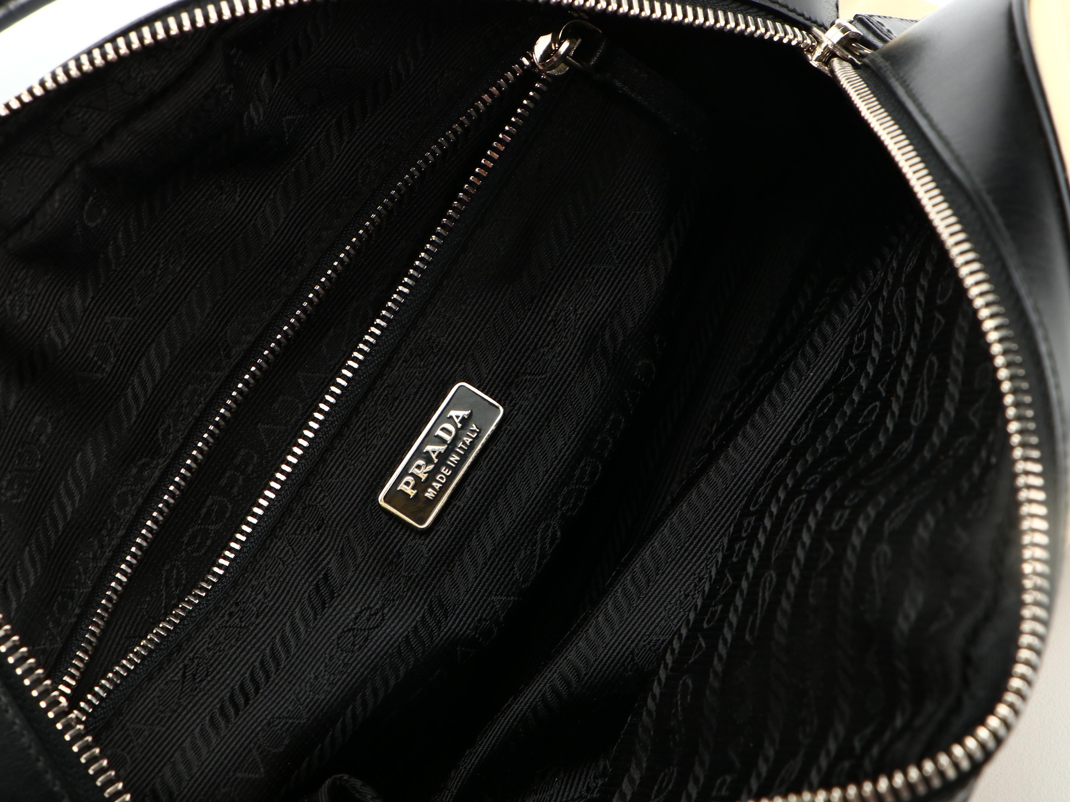 Prada Bowling Bag in Leather and Tessuto Nylon