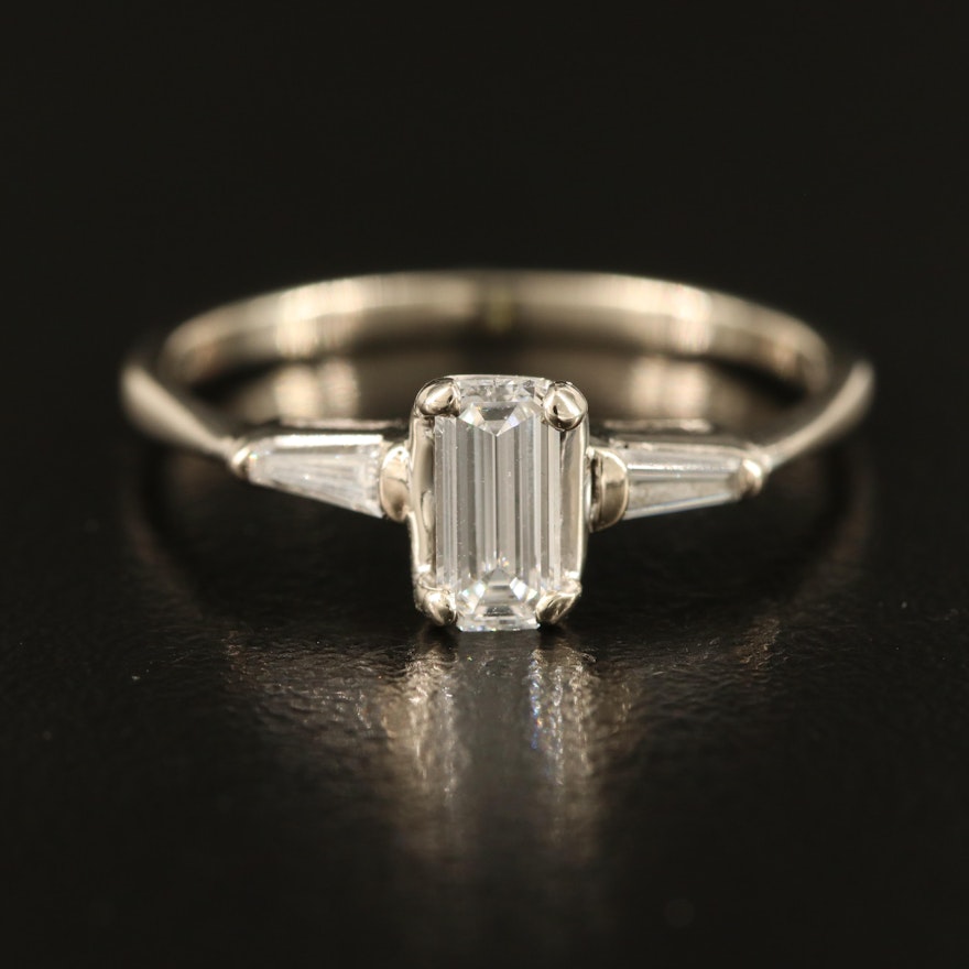 14K Diamond Three Stone Ring