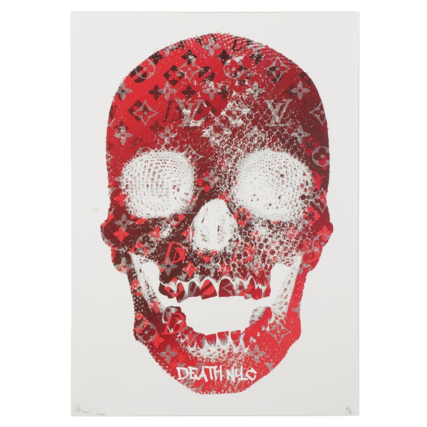 Death NYC Red Skull Pop Art Graphic Print, 2020