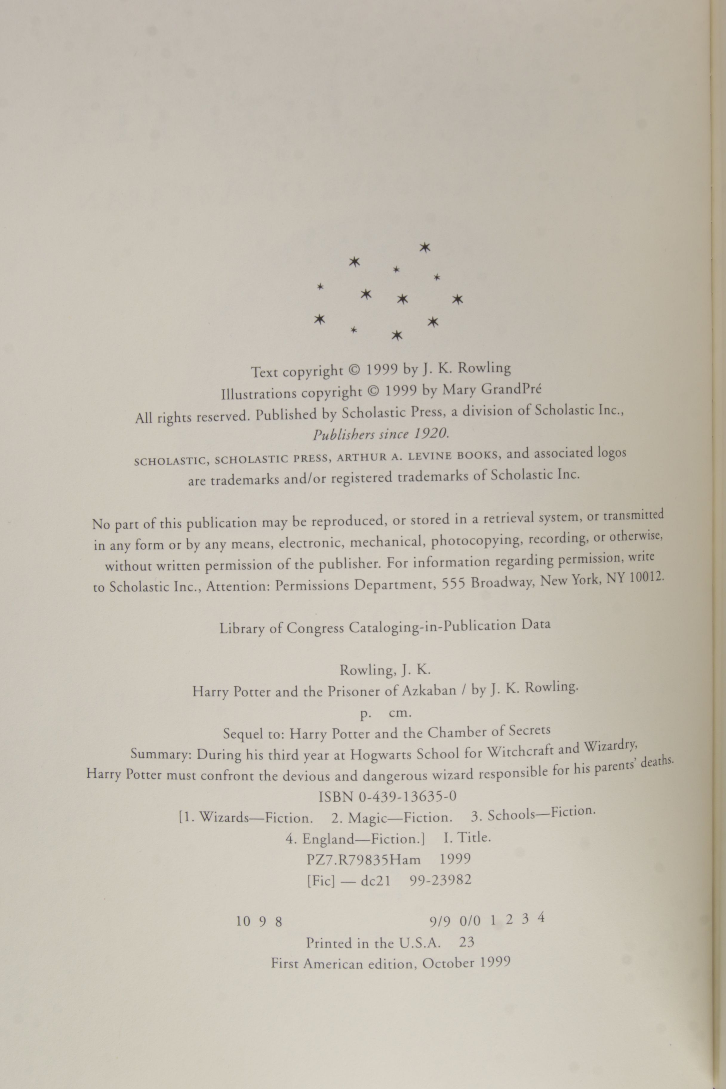 Complete "Harry Potter" Series Including First American Editions