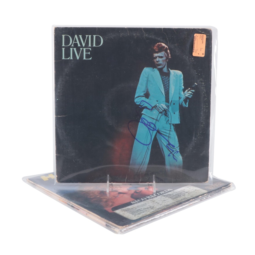 David Bowie, Peter Frampton, Humble Pie Signed Vinyl LP Record Albums