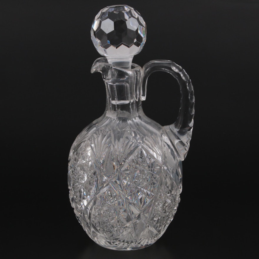 American Brilliant Style Crystal Cruet with Stopper