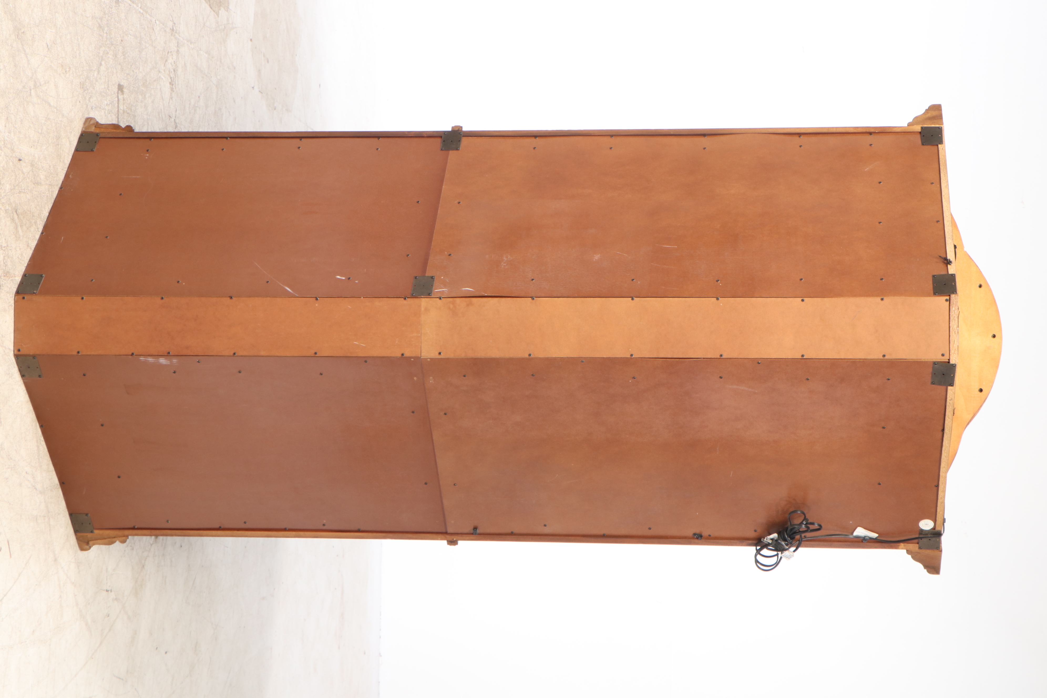 American Signature Corner Display Cabinet with Mirrored Interior