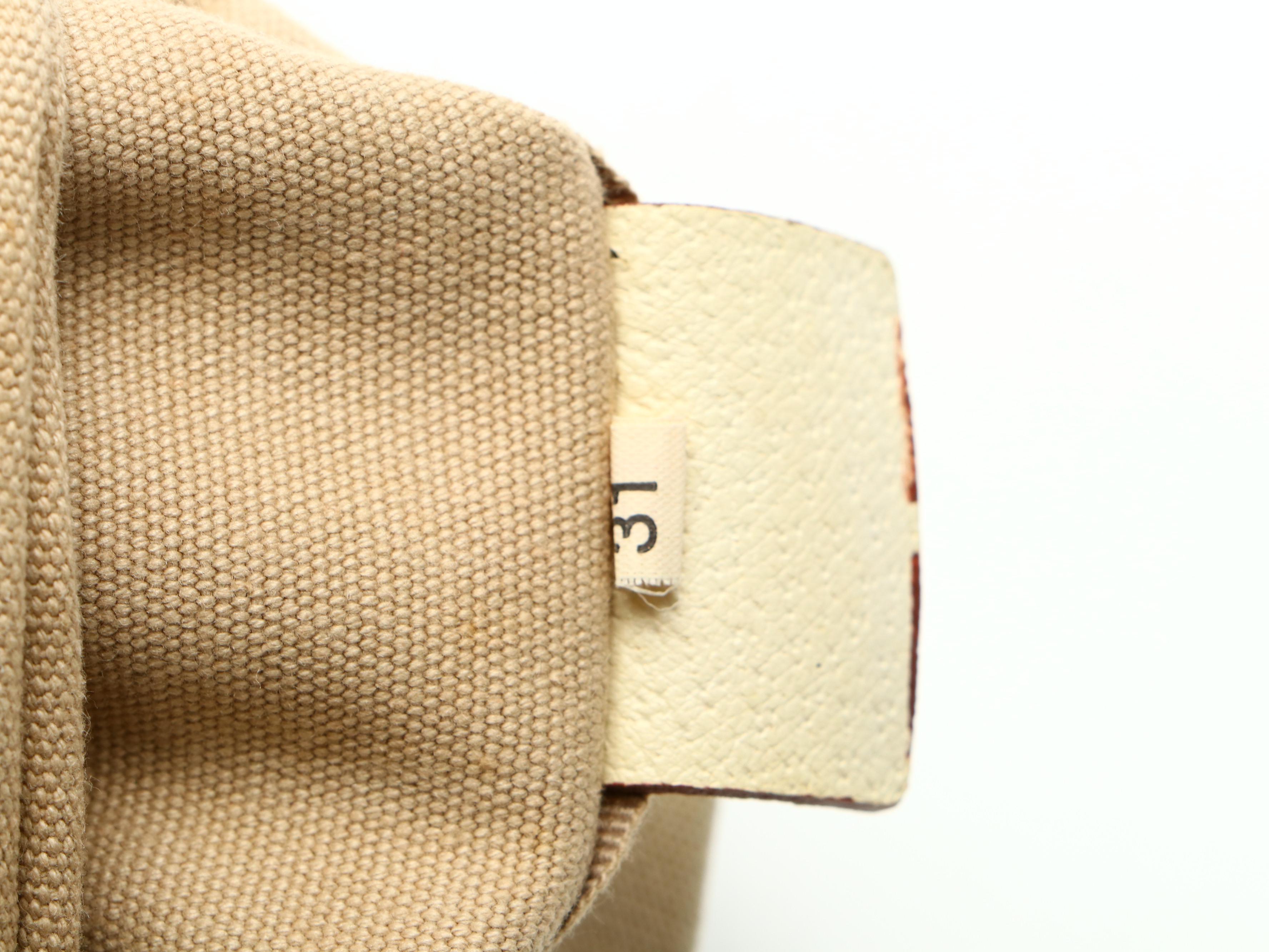 Prada Canvas Tote with Ivory Grained Leather