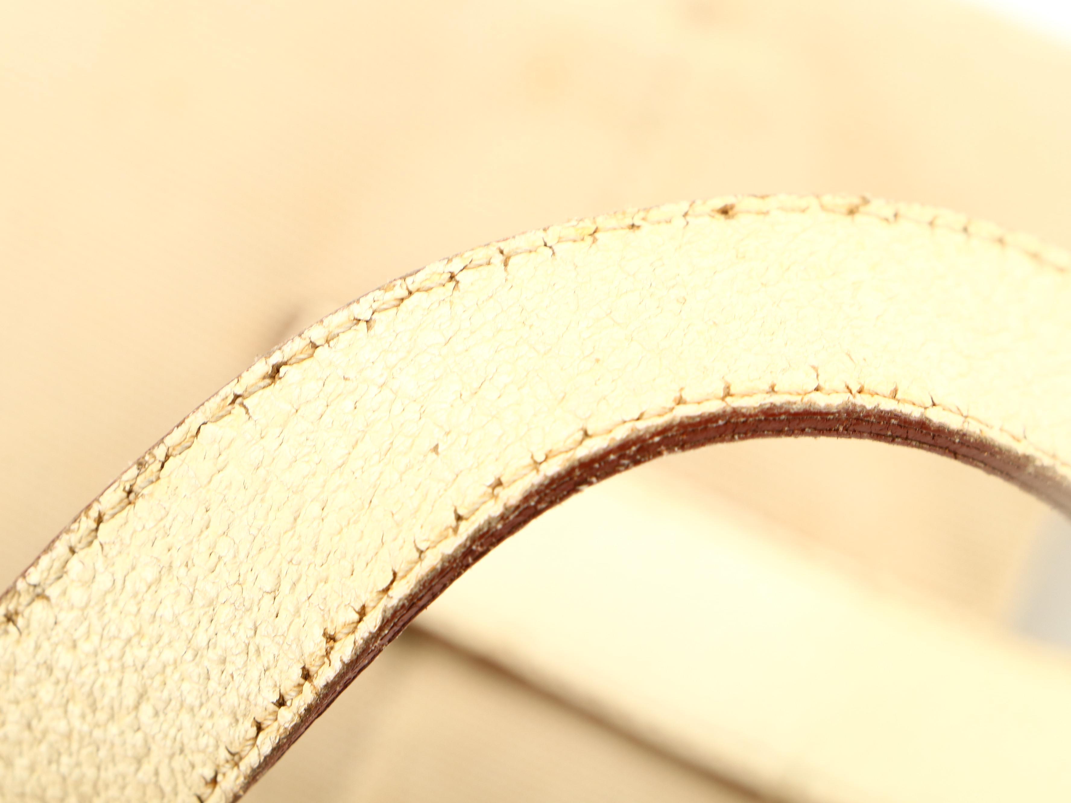 Prada Canvas Tote with Ivory Grained Leather