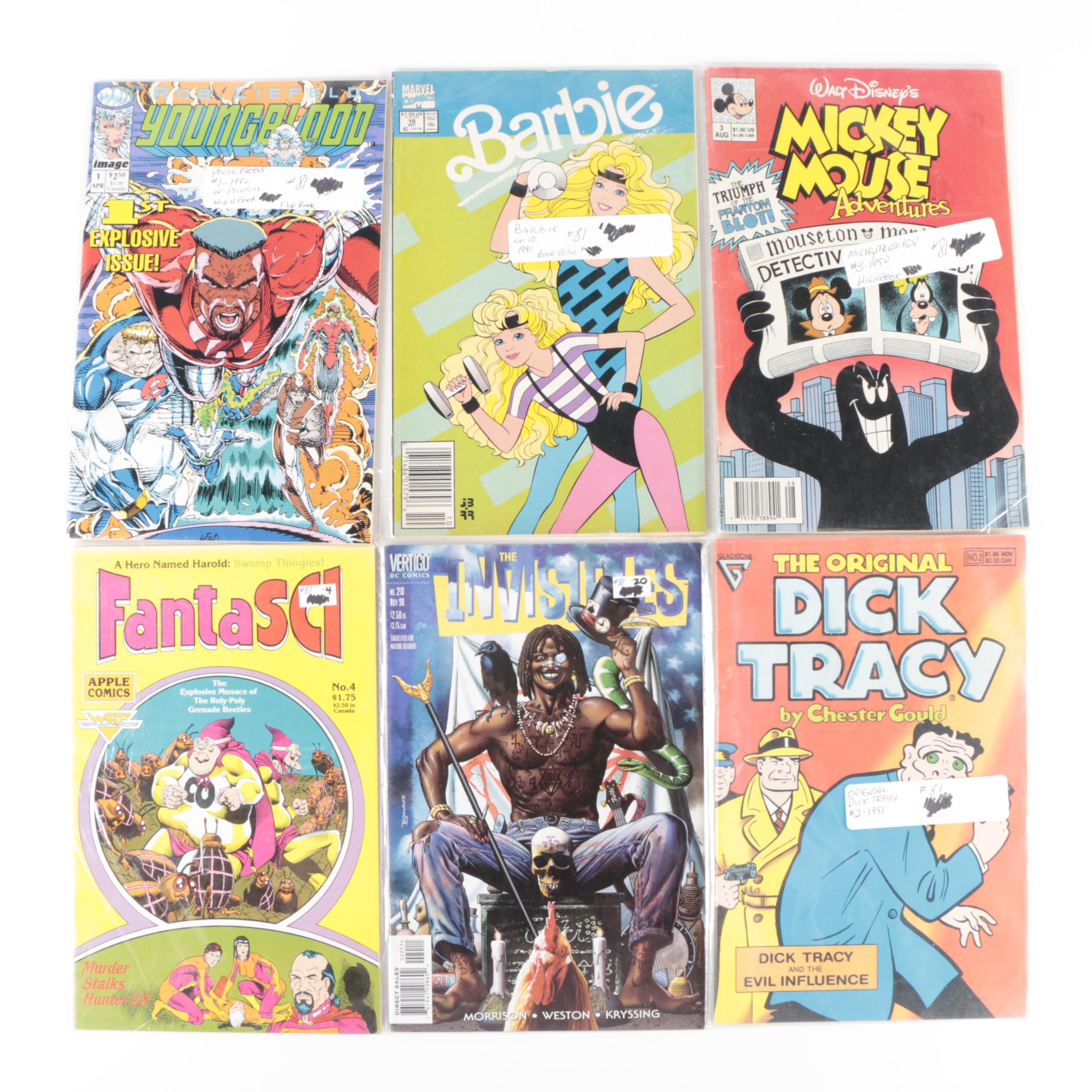 Bronze to Modern Age Comics with First Issues of "Black Hood" and "Melting Pot"