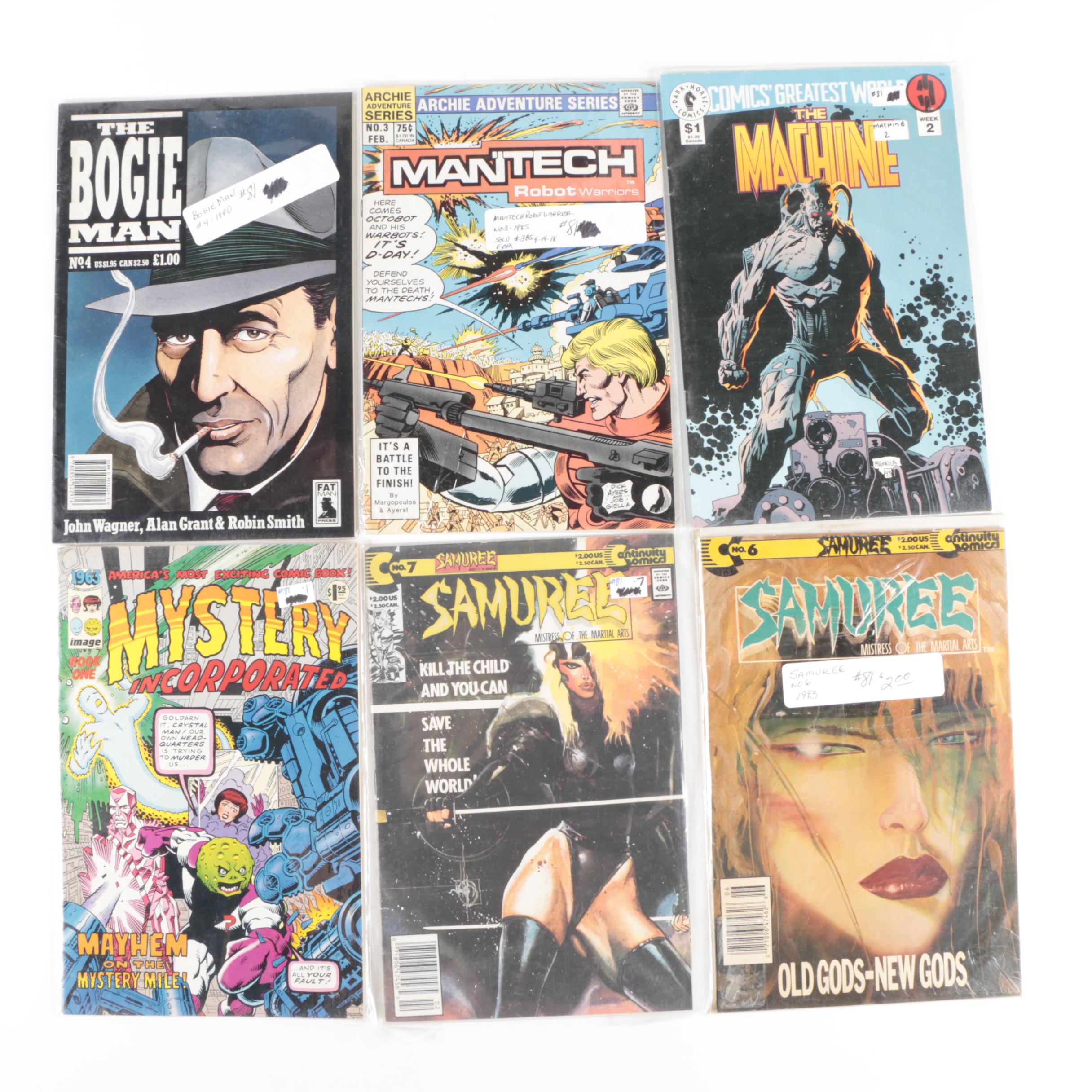 Bronze to Modern Age Comics with First Issues of "Black Hood" and "Melting Pot"