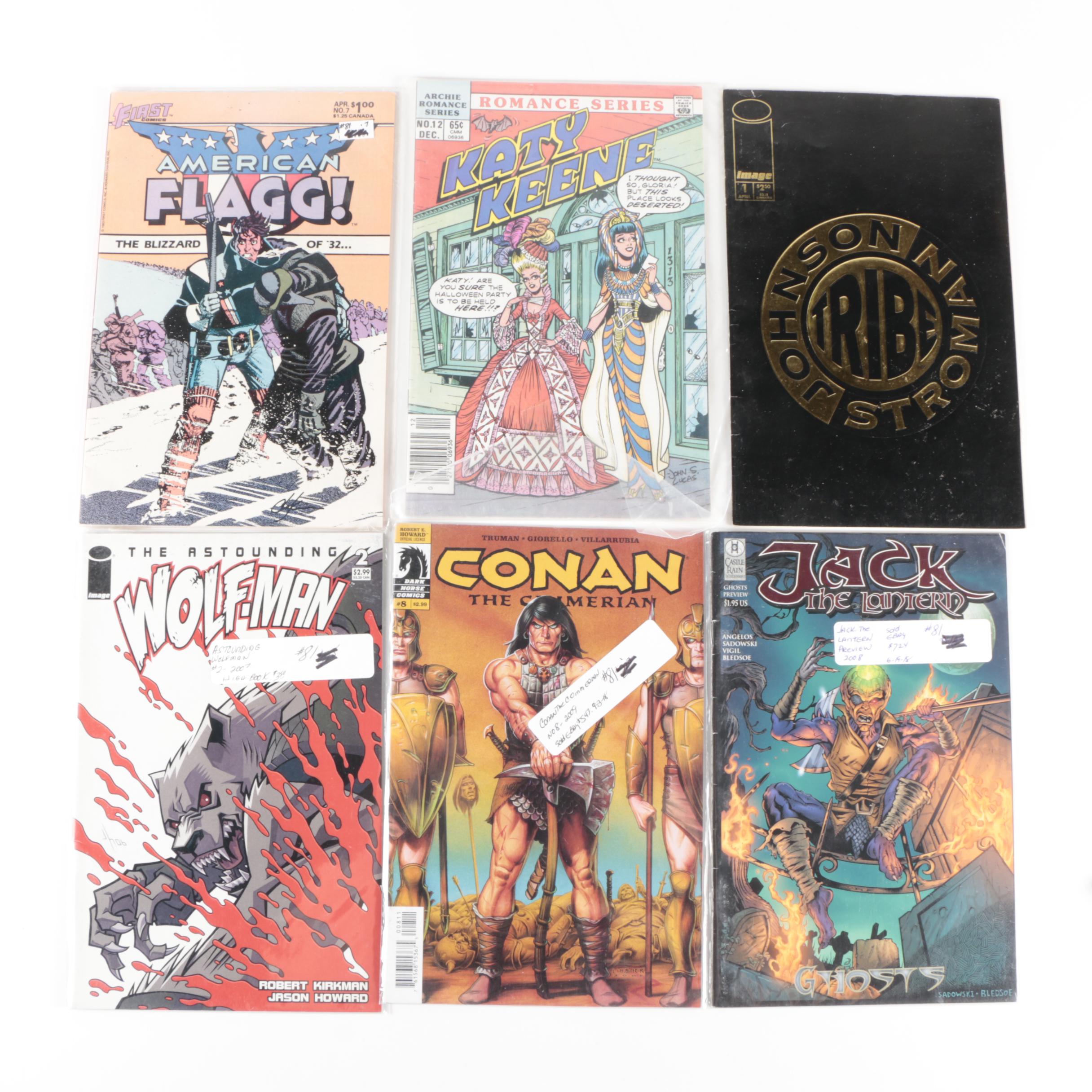 Bronze to Modern Age Comics with First Issues of "Black Hood" and "Melting Pot"
